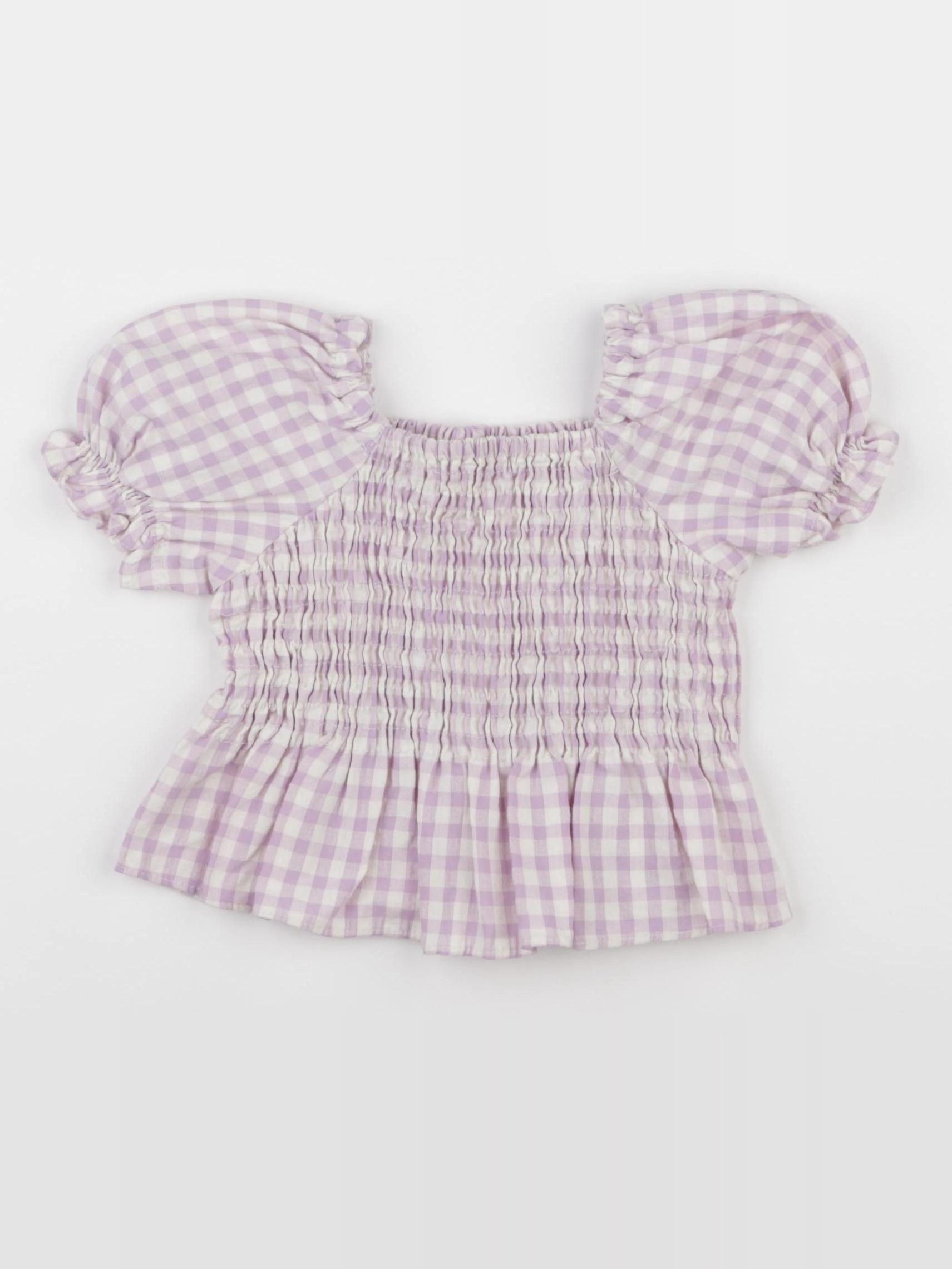 Zara - blouse violet, blanc - 12/18 mois