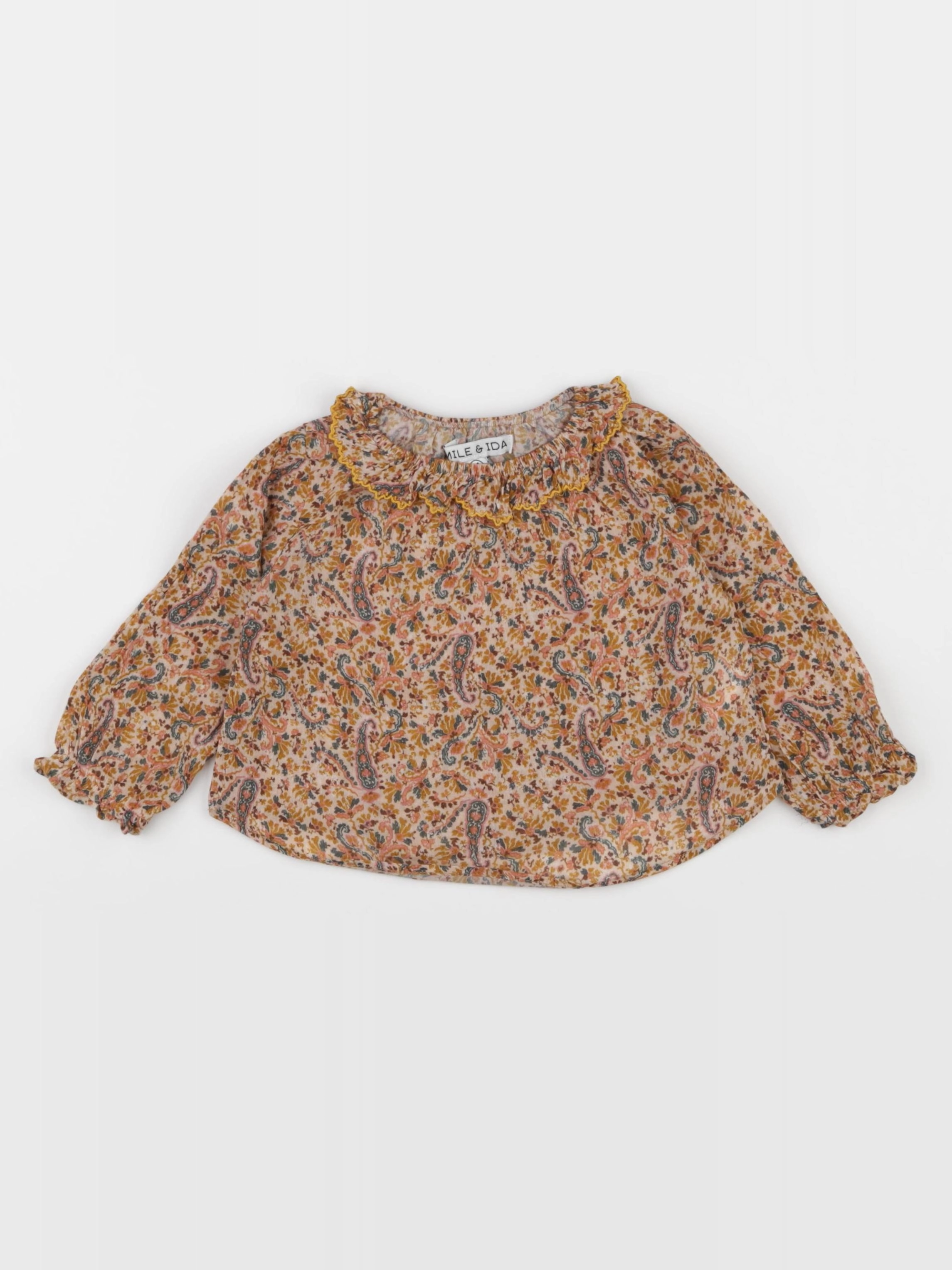Emile et Ida - blouse marron - 9 mois
