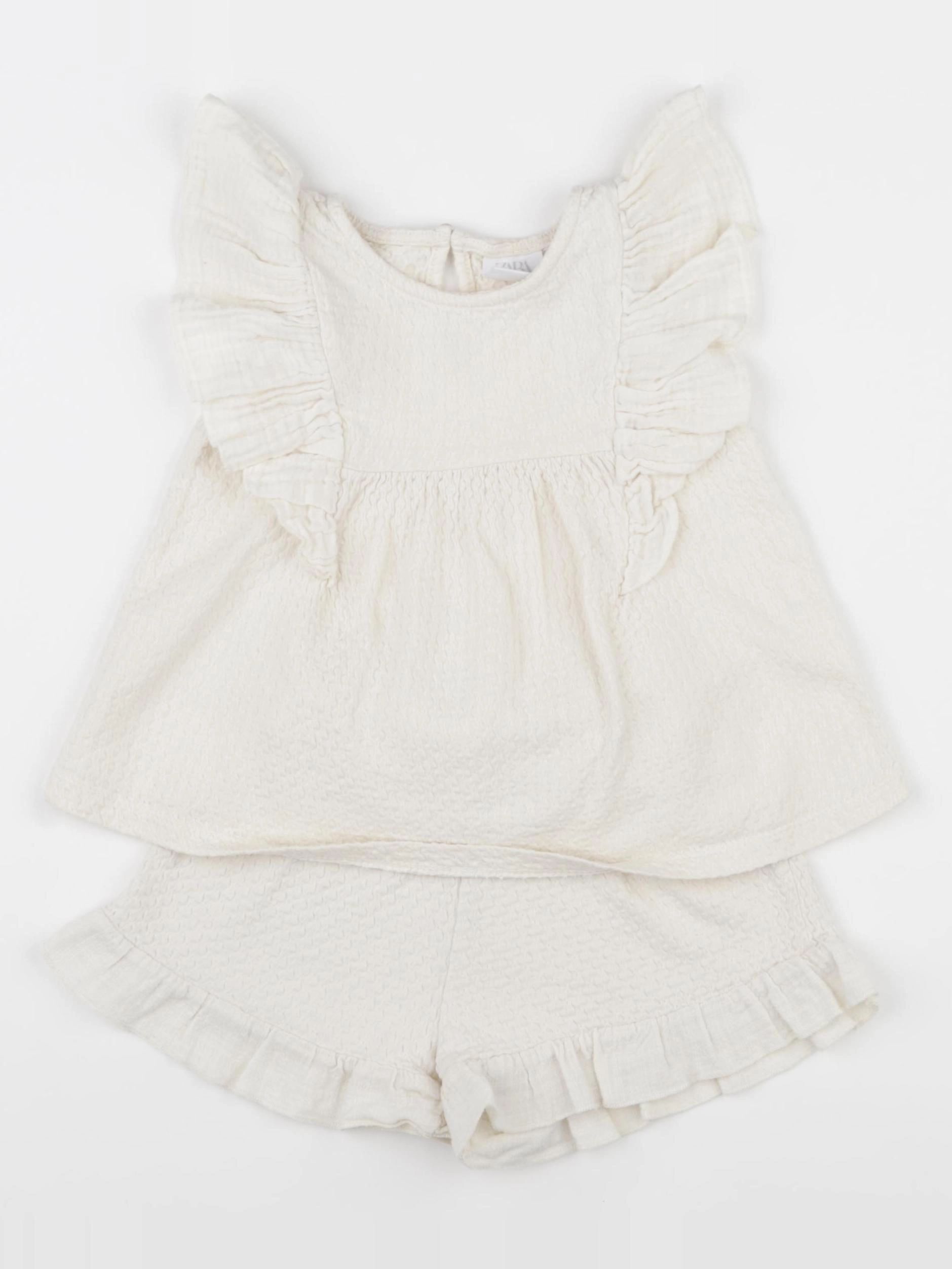 Zara - ensemble beige - 18/24 mois
