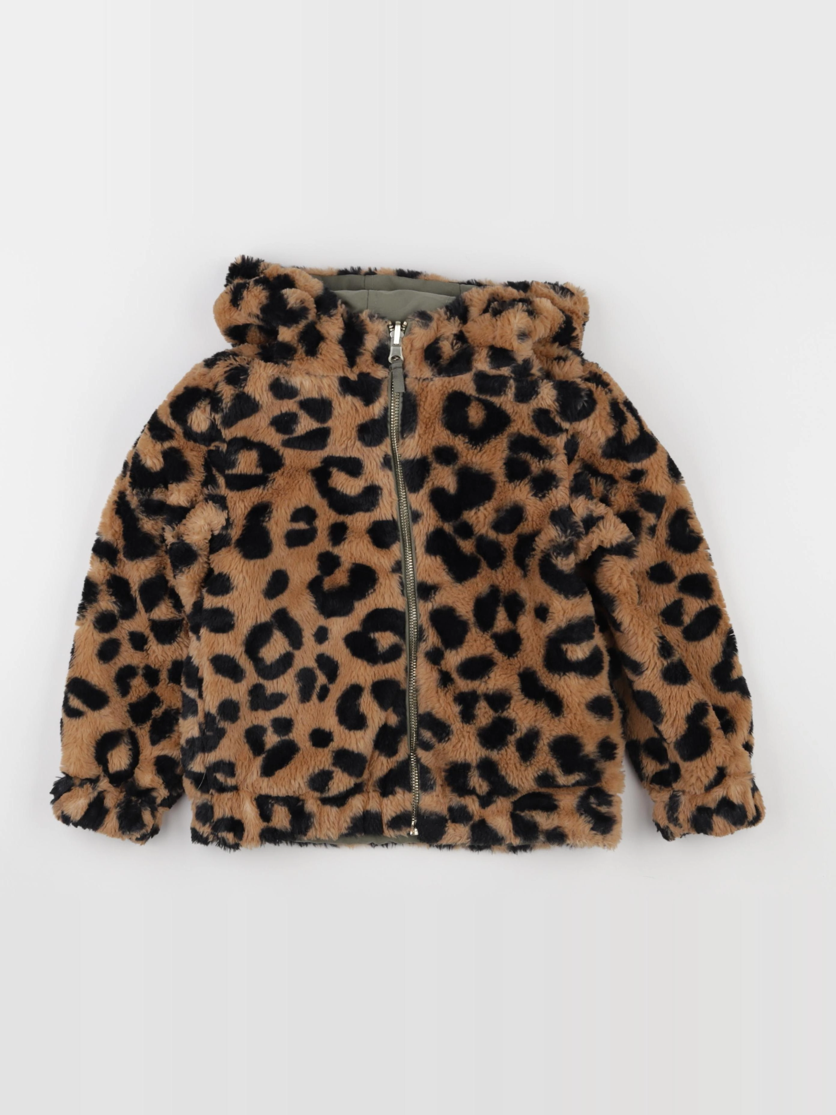 Tape à l'oeil - veste doublé, réversible vert, marron - 6 ans