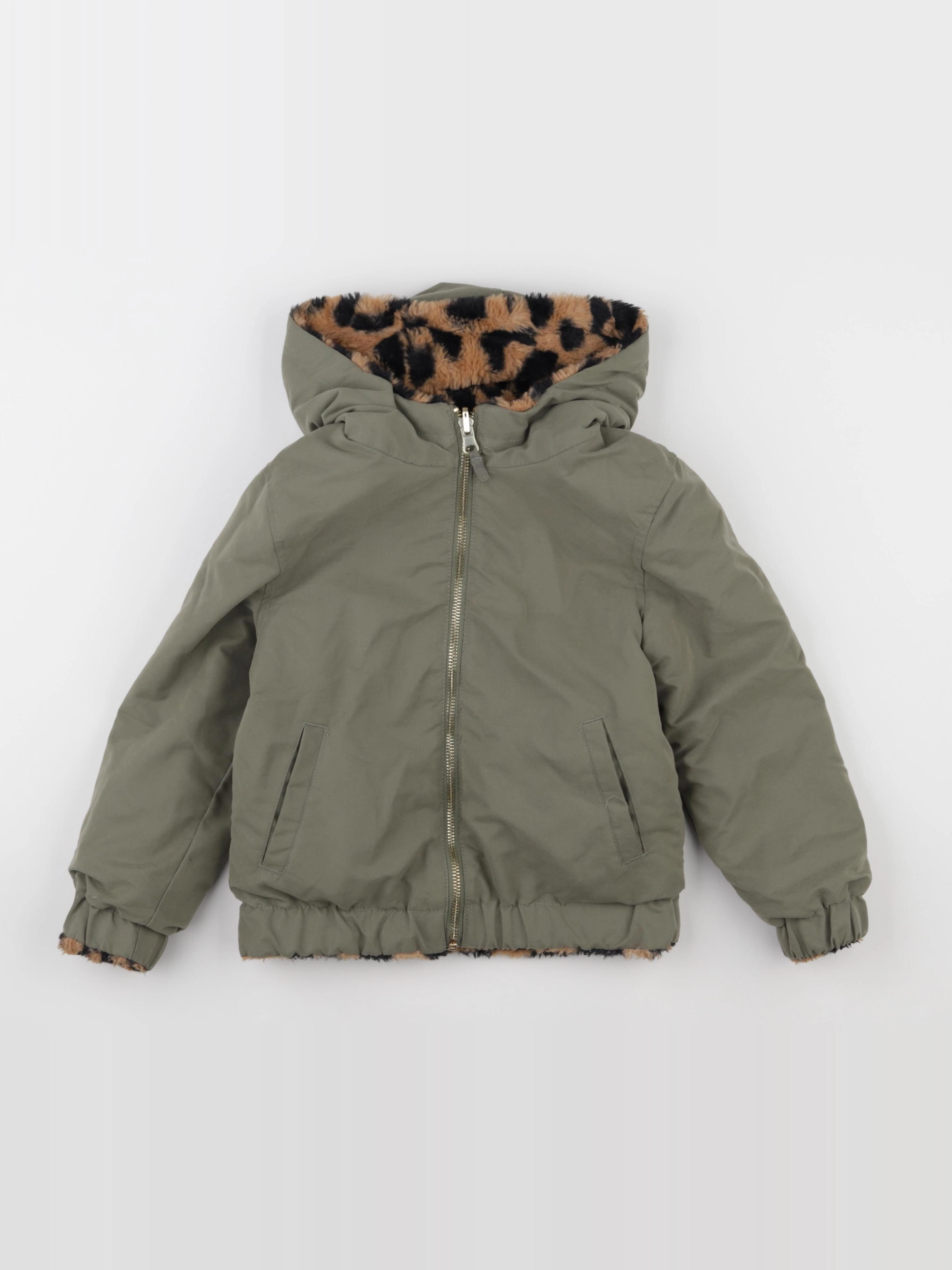 Tape à l'oeil - veste doublé, réversible vert, marron - 6 ans