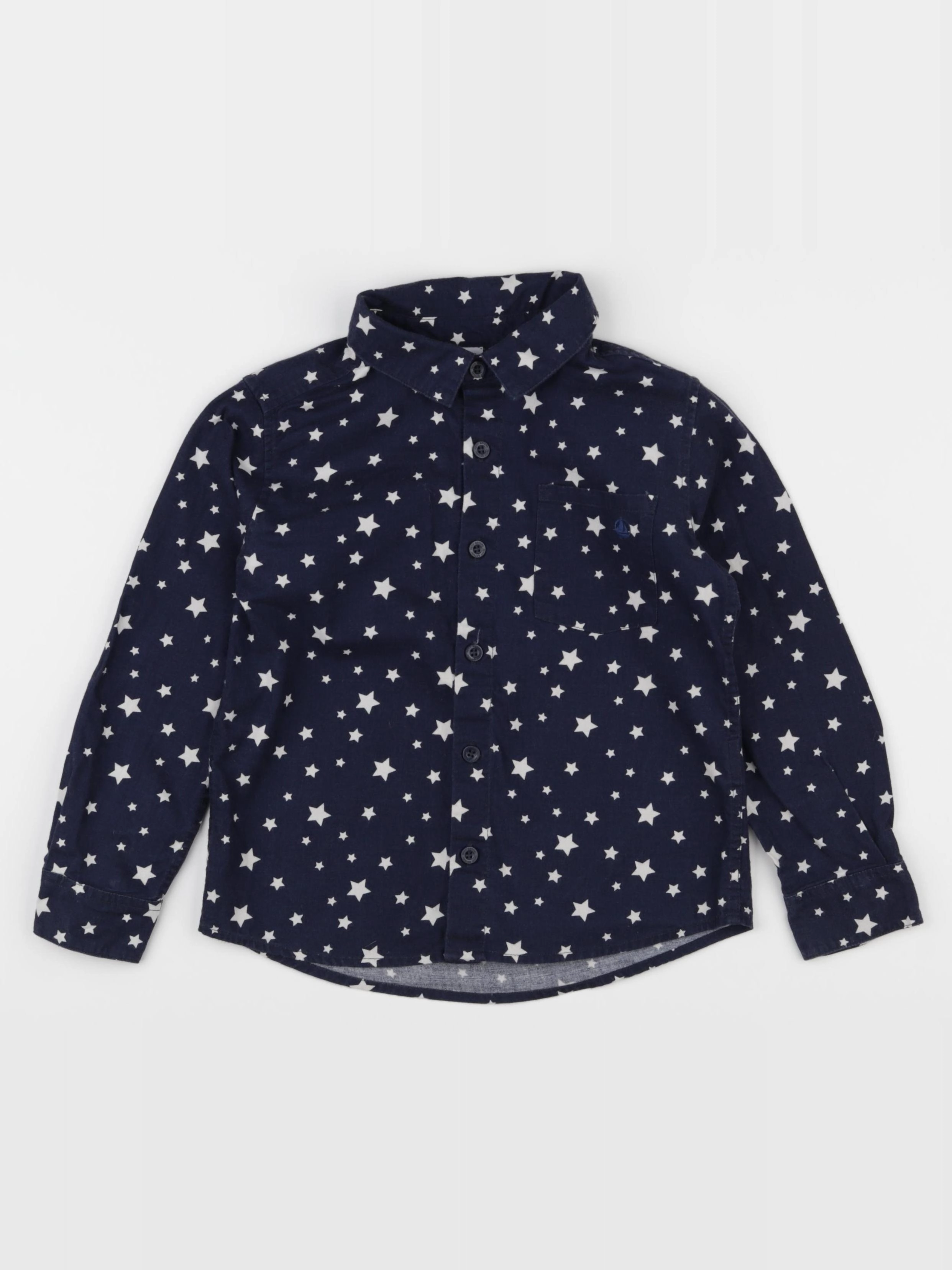 Petit Bateau - chemise bleu - 6 ans