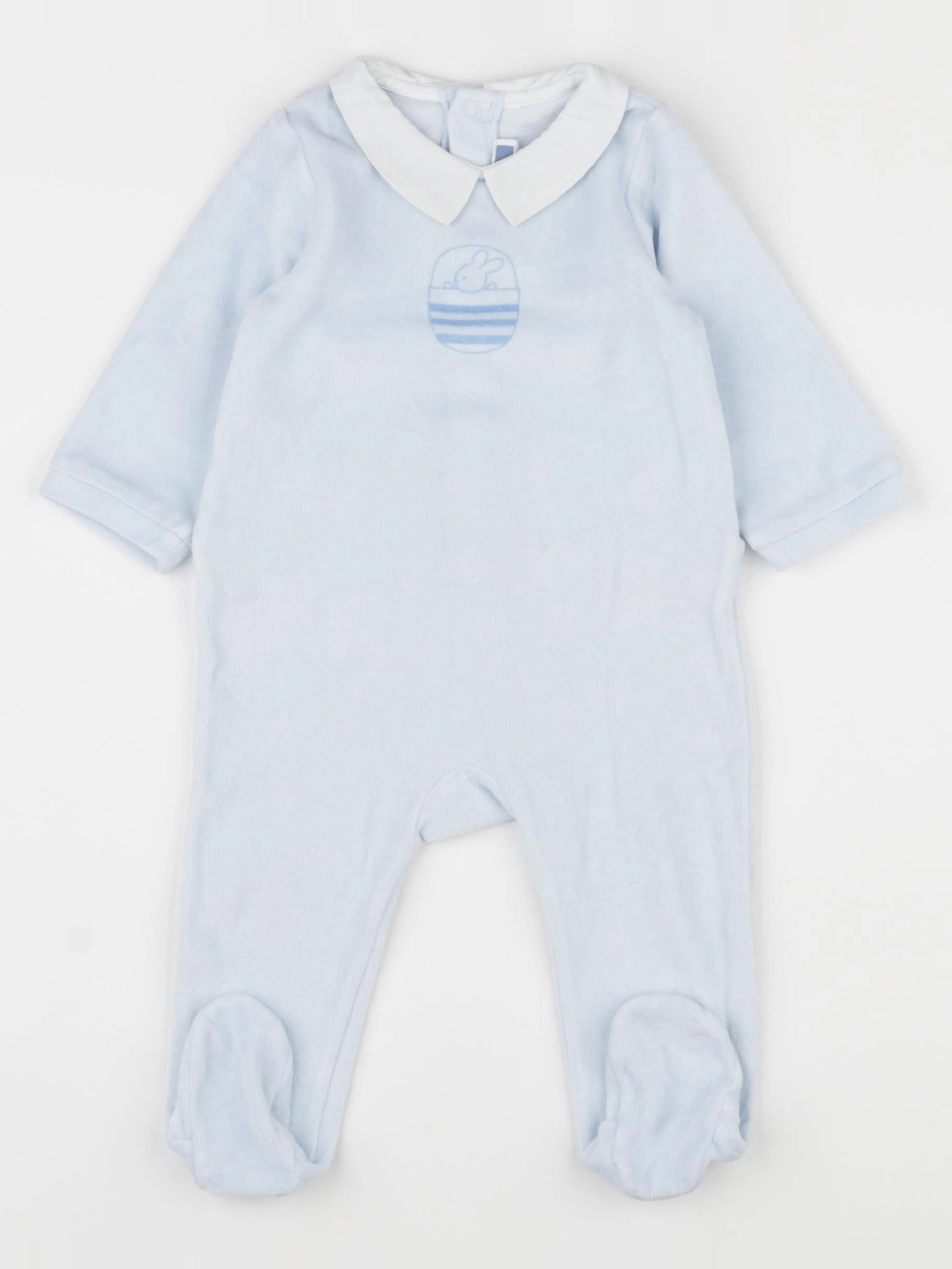 Jacadi - pyjama velours bleu - 6 mois