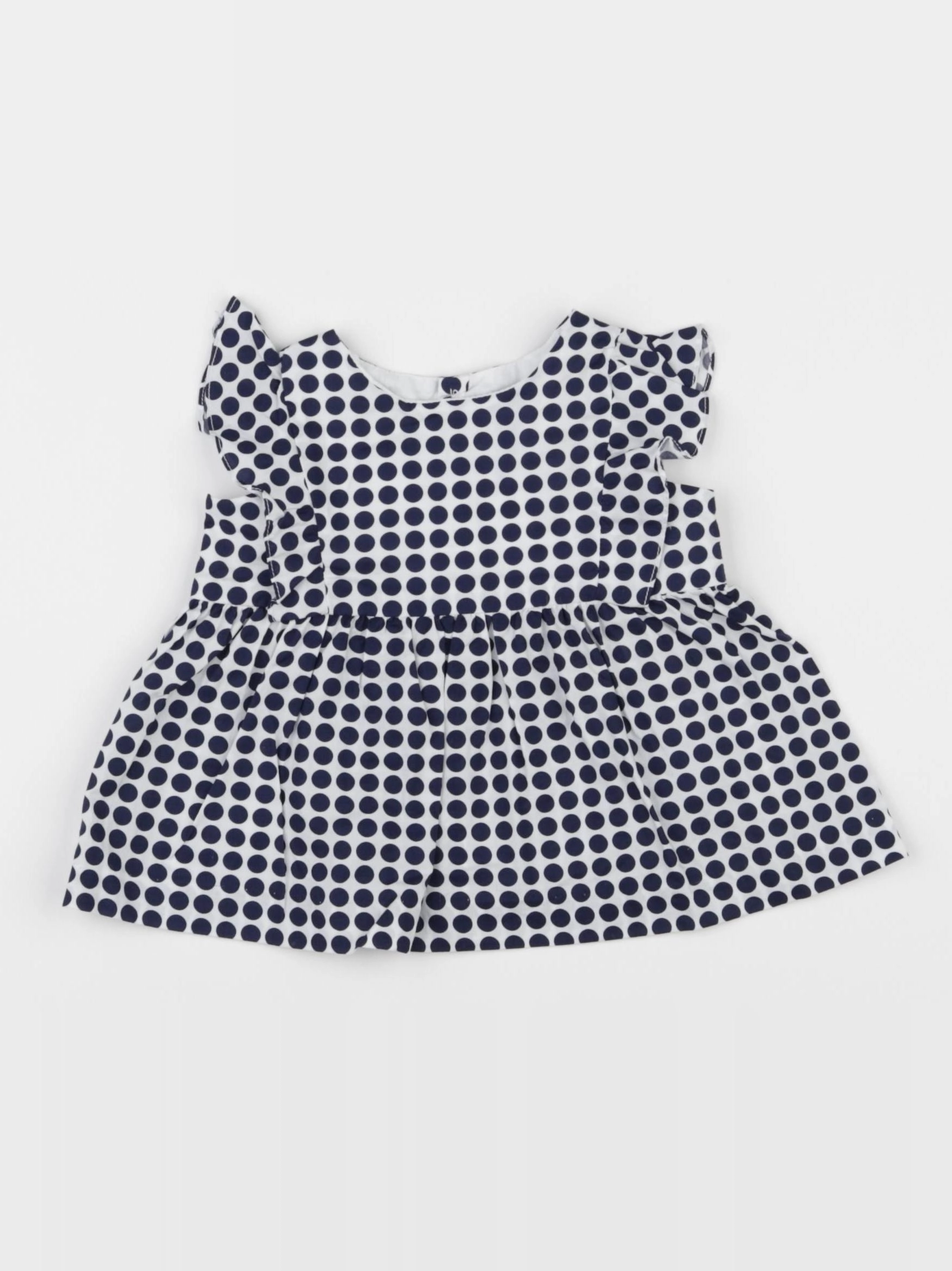 Jacadi - blouse bleu, blanc - 6 mois