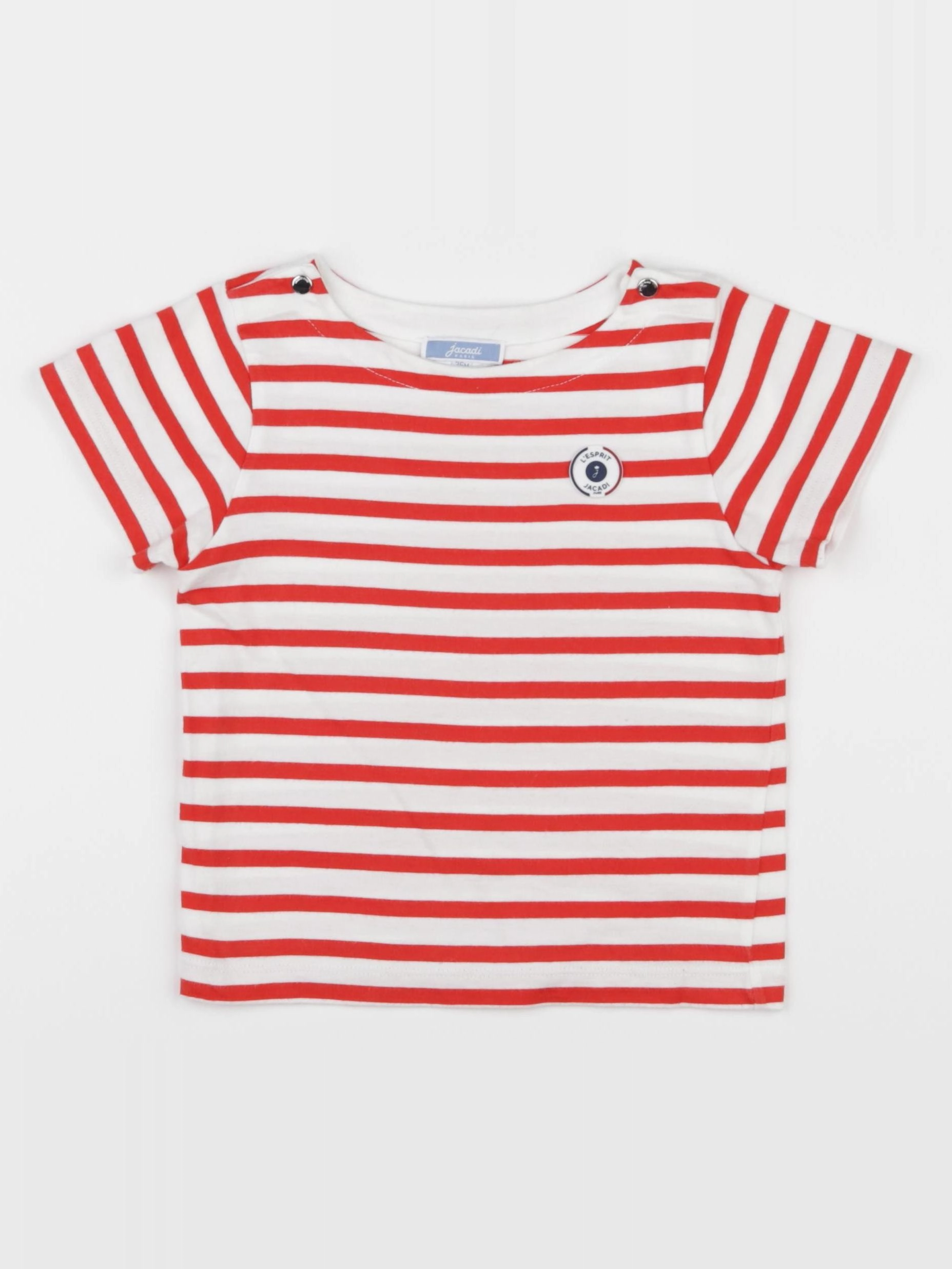 Jacadi - tee-shirt blanc, rouge - 36 mois