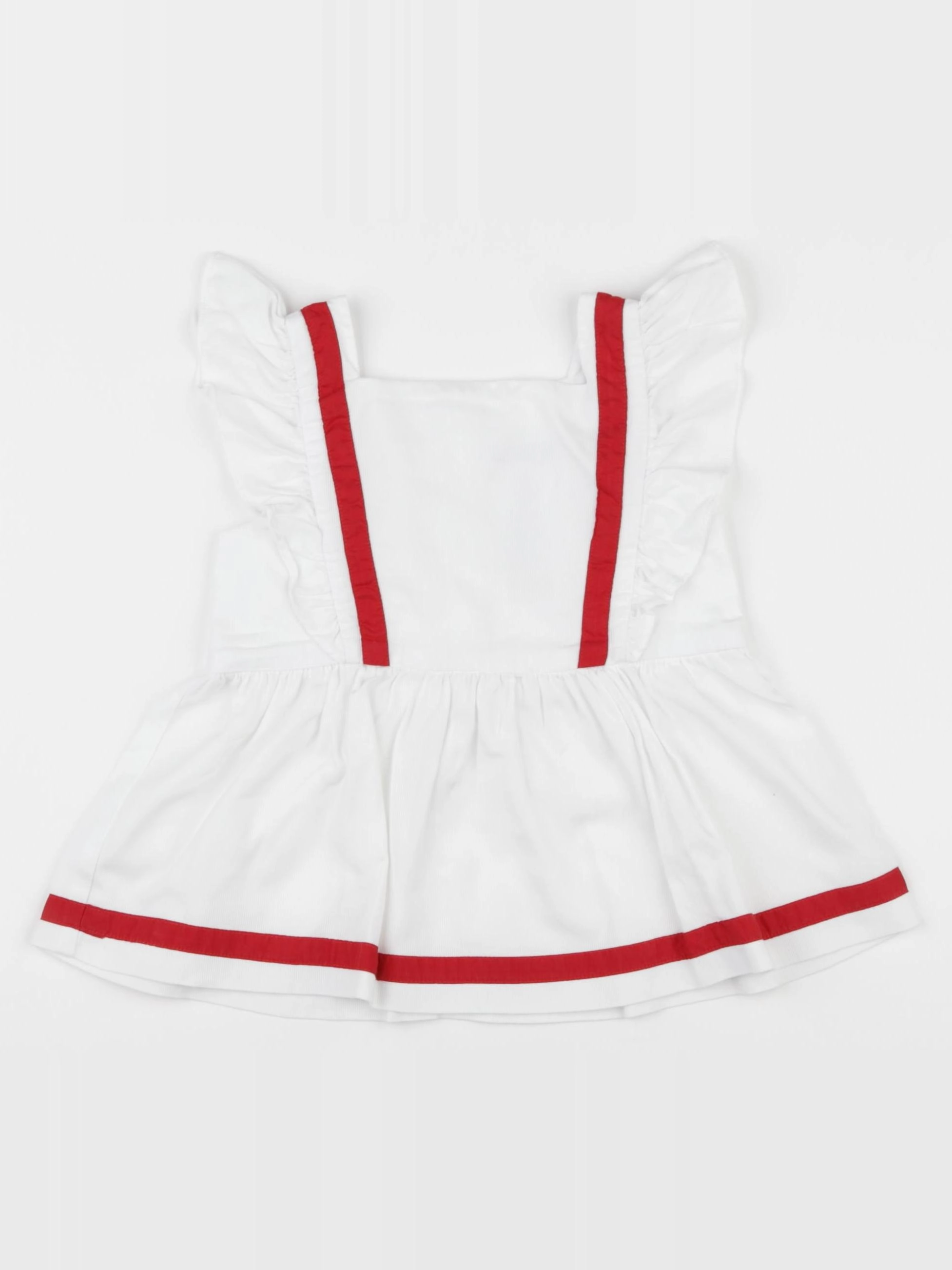 Jacadi - blouse blanc, rouge - 4 ans