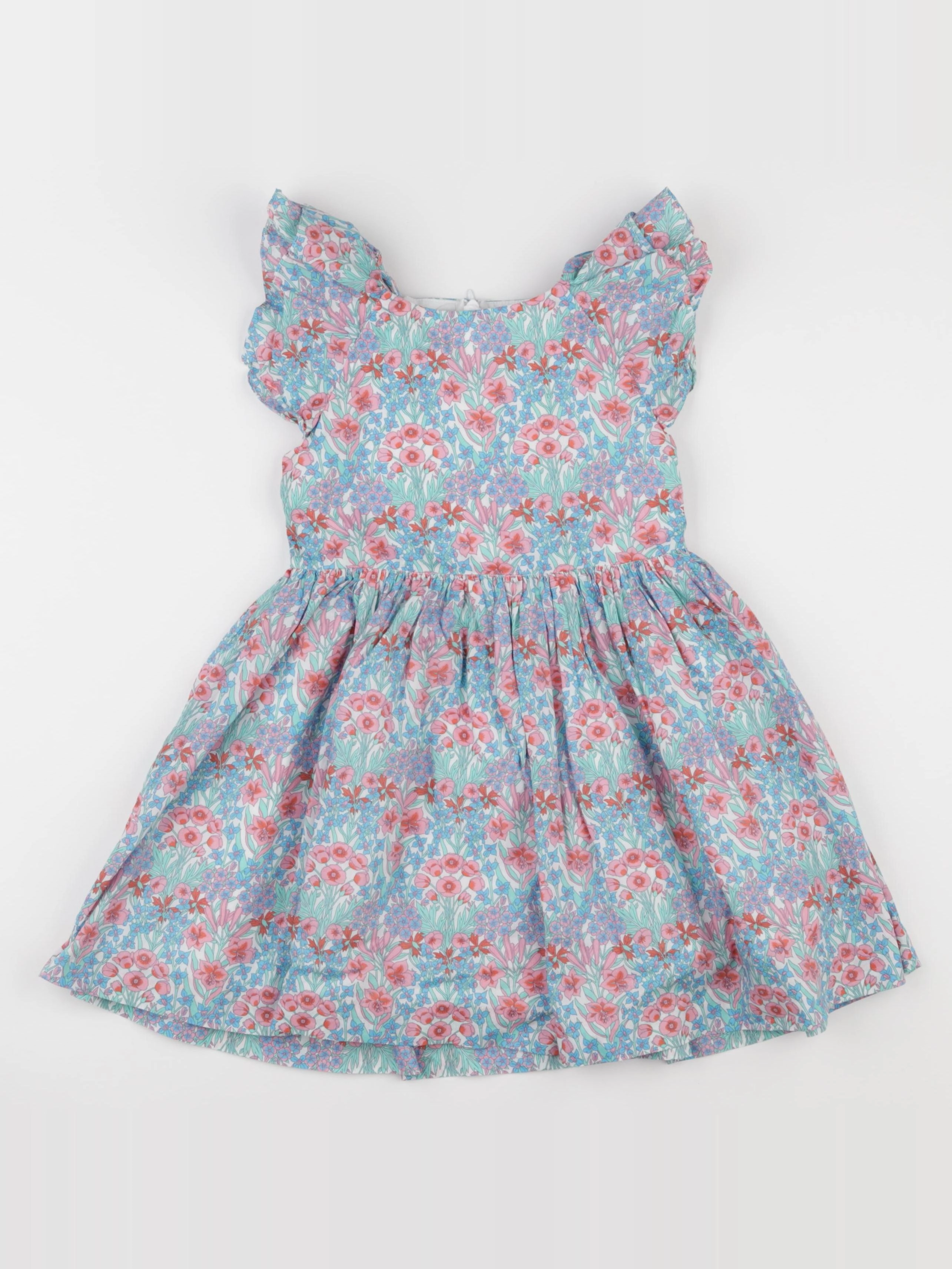 Jacadi - robe liberty rose, bleu - 3 ans