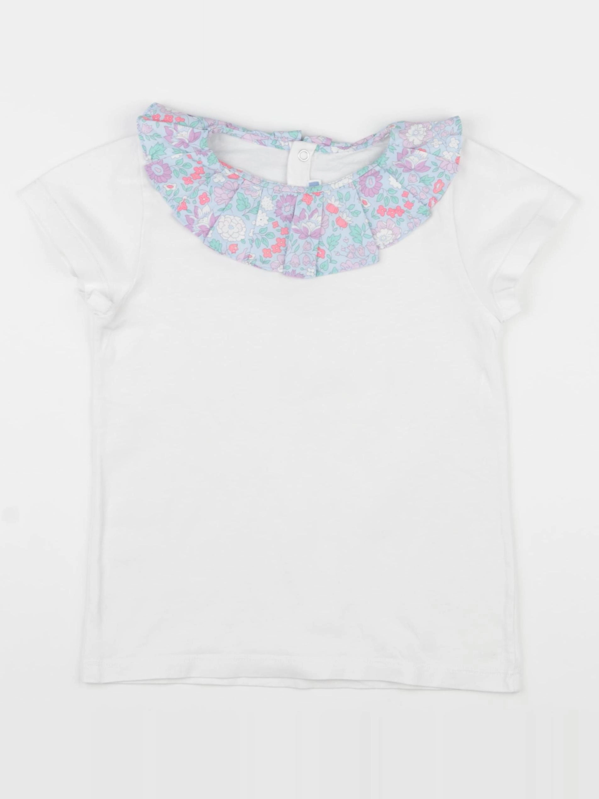 Jacadi - tee-shirt blanc, bleu - 8 ans