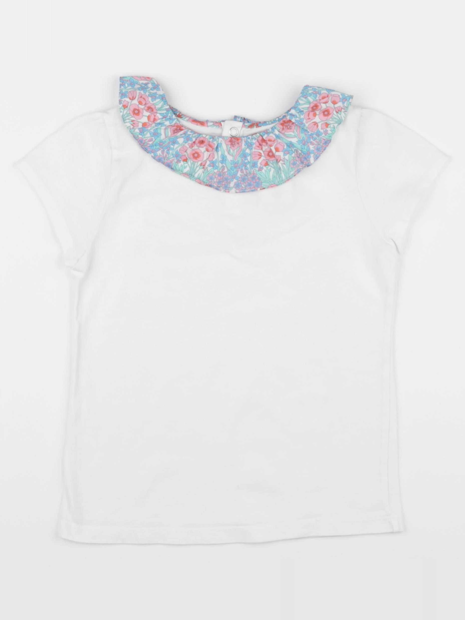 Jacadi - tee-shirt blanc, bleu - 8 ans
