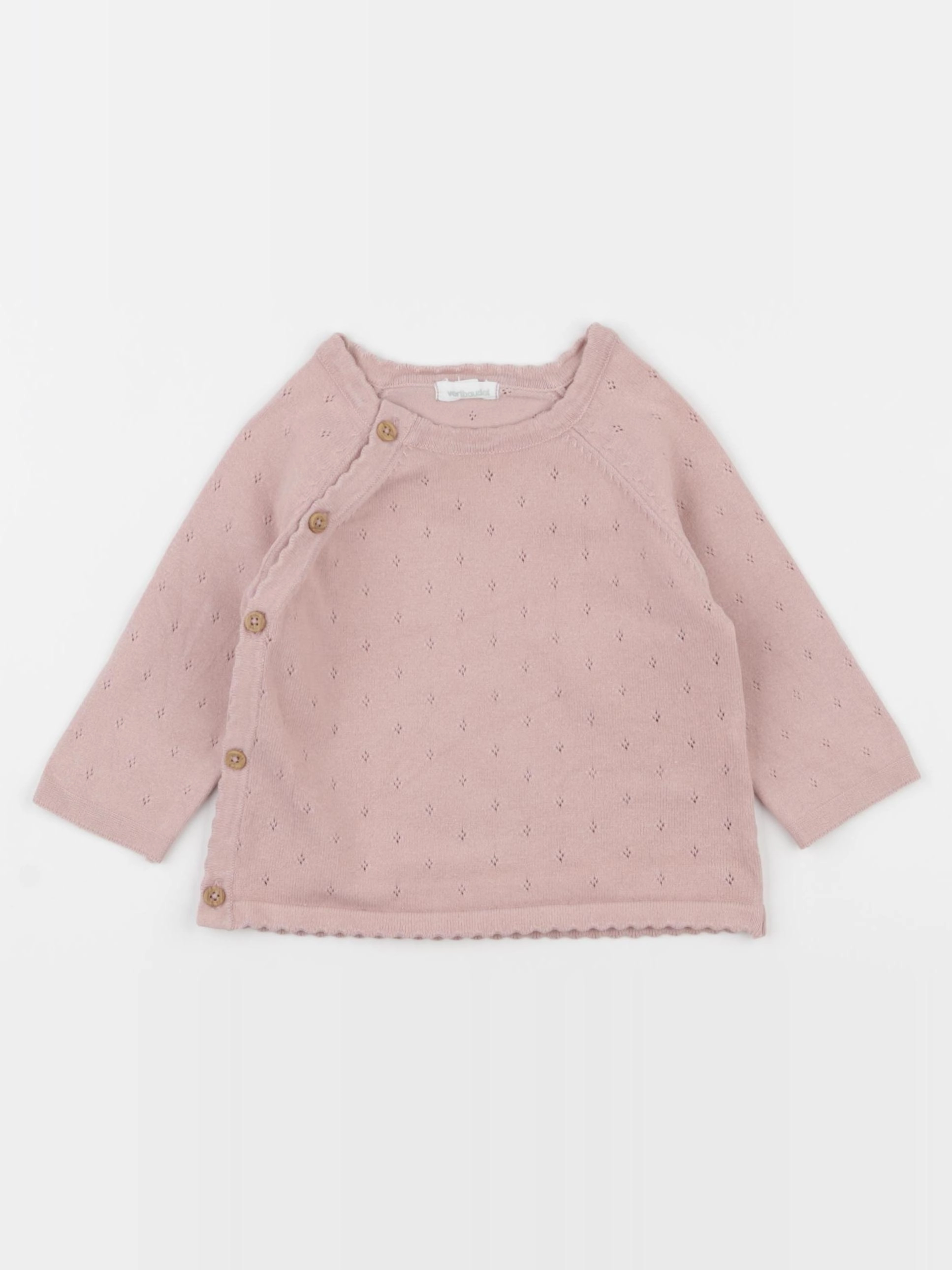 Vertbaudet - pull rose - 12 mois