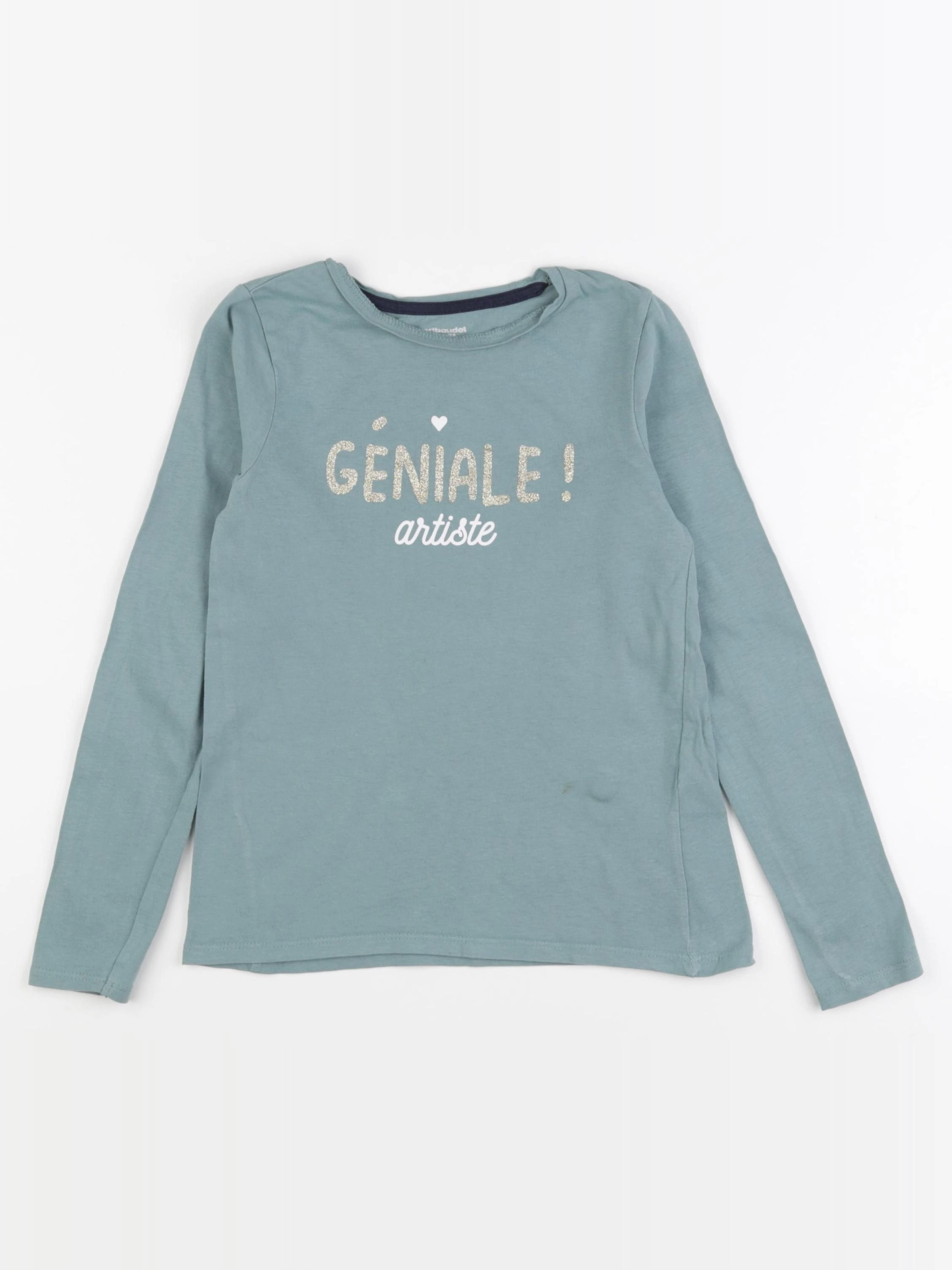 Vertbaudet - tee-shirt bleu - 8 ans