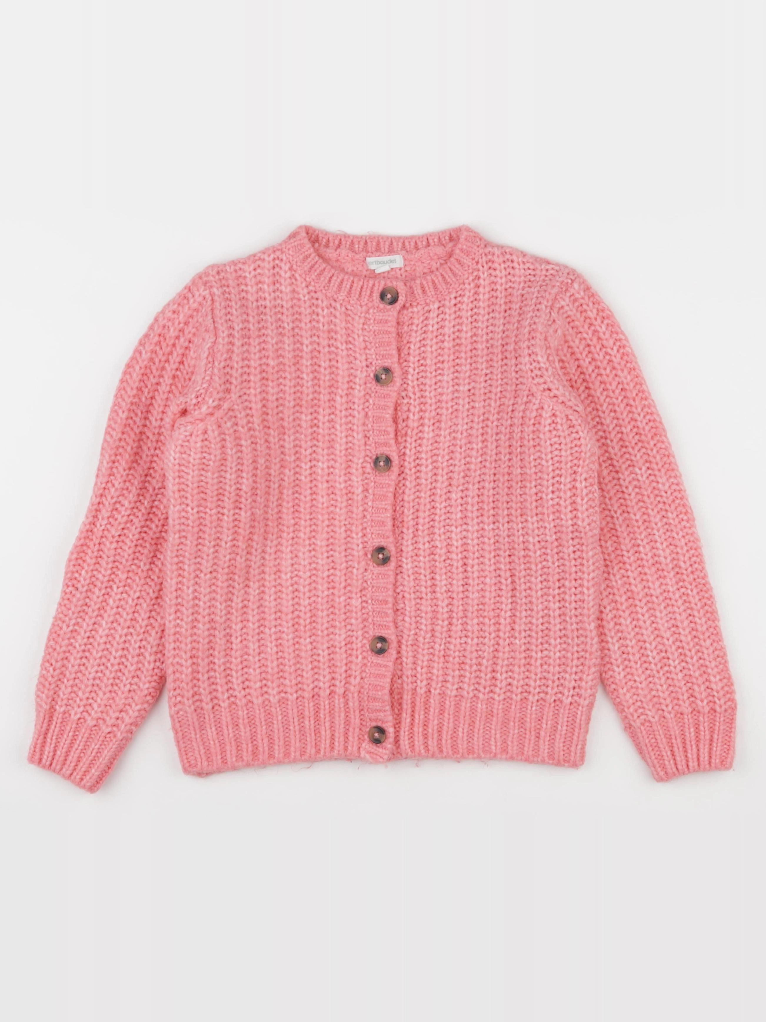 Vertbaudet - gilet rose - 8 ans