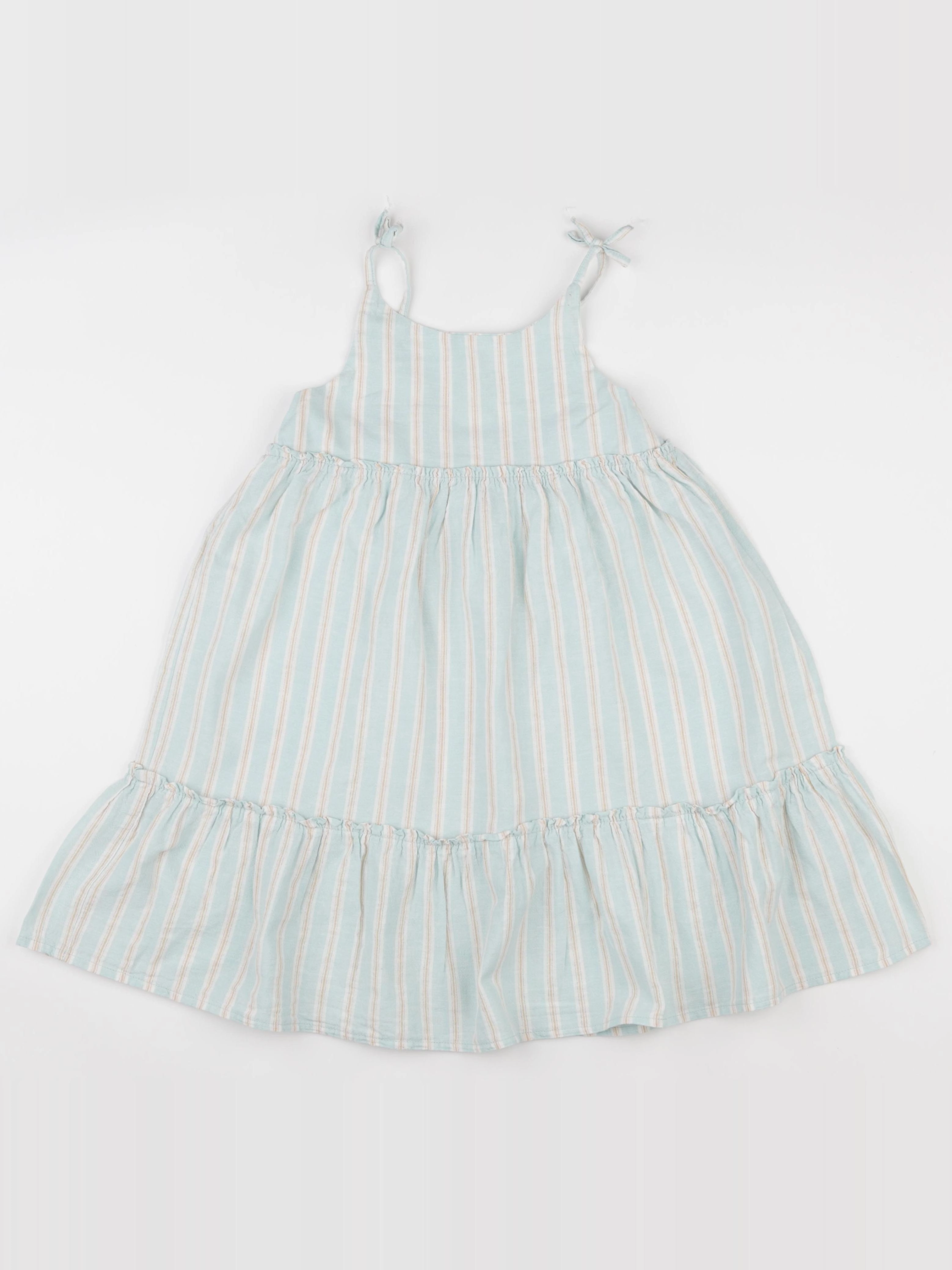 Vertbaudet - robe bleu, or - 7 ans