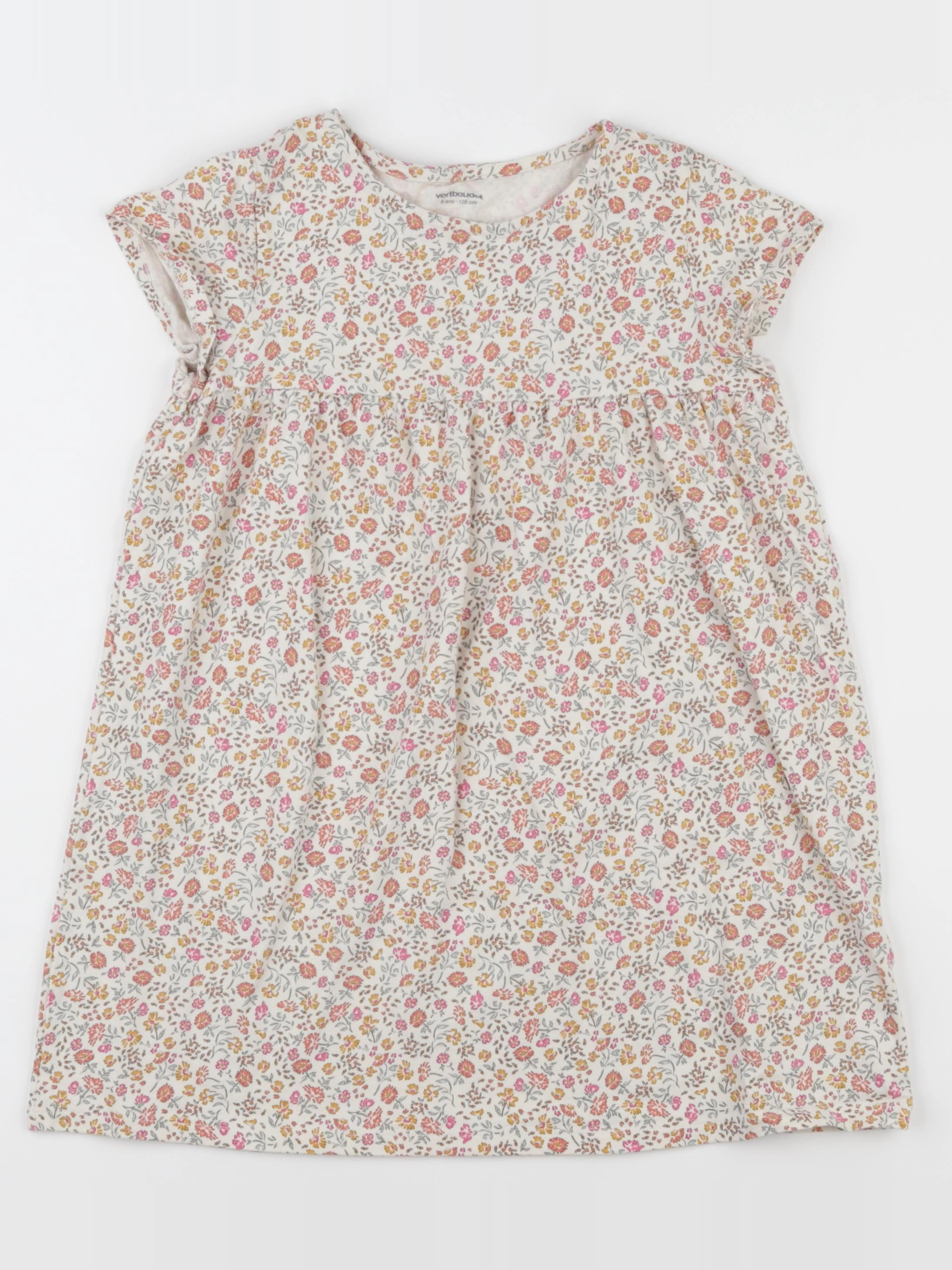 Vertbaudet - robe beige - 8 ans