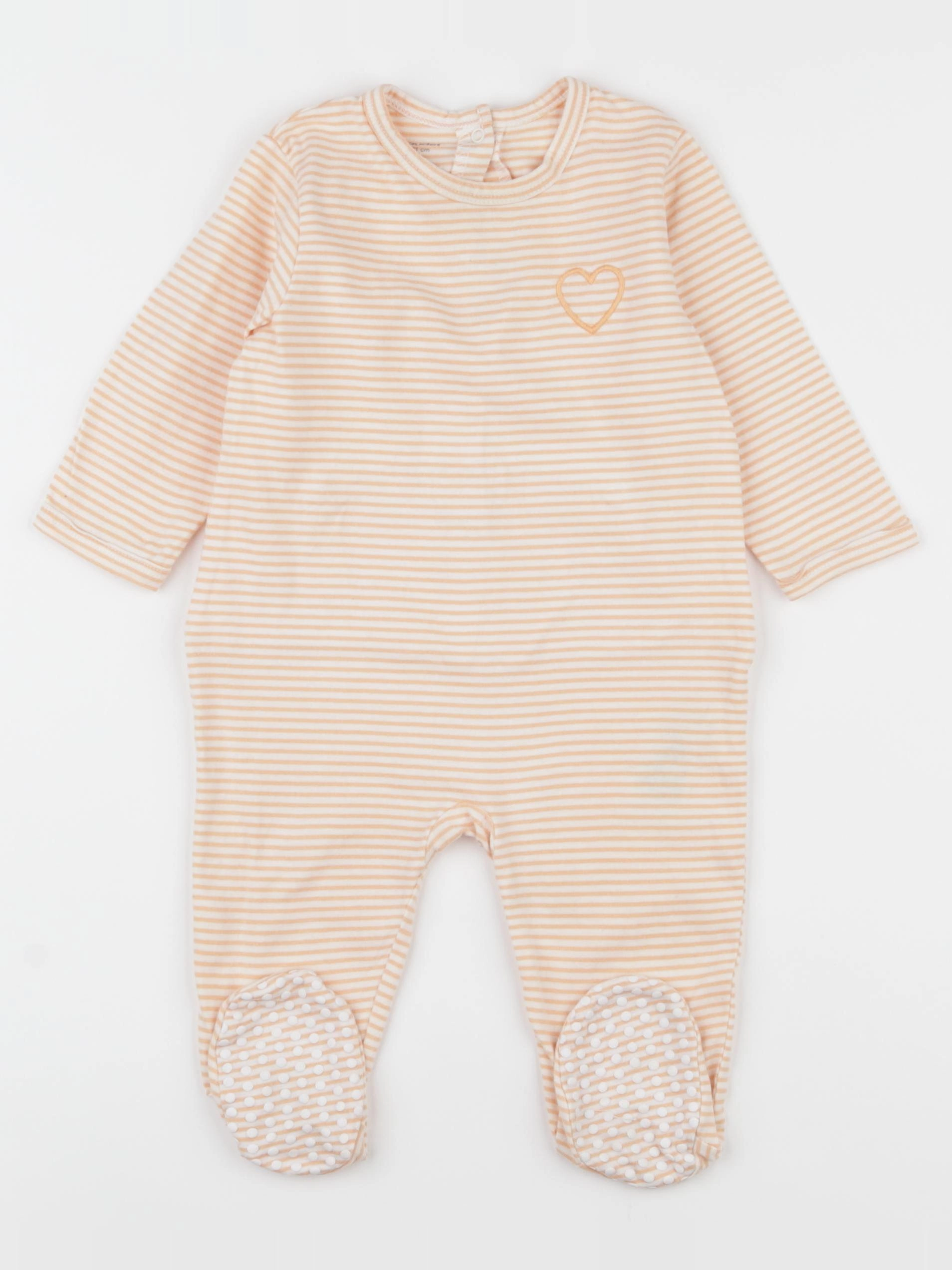 Vertbaudet - pyjama coton beige - 9 mois