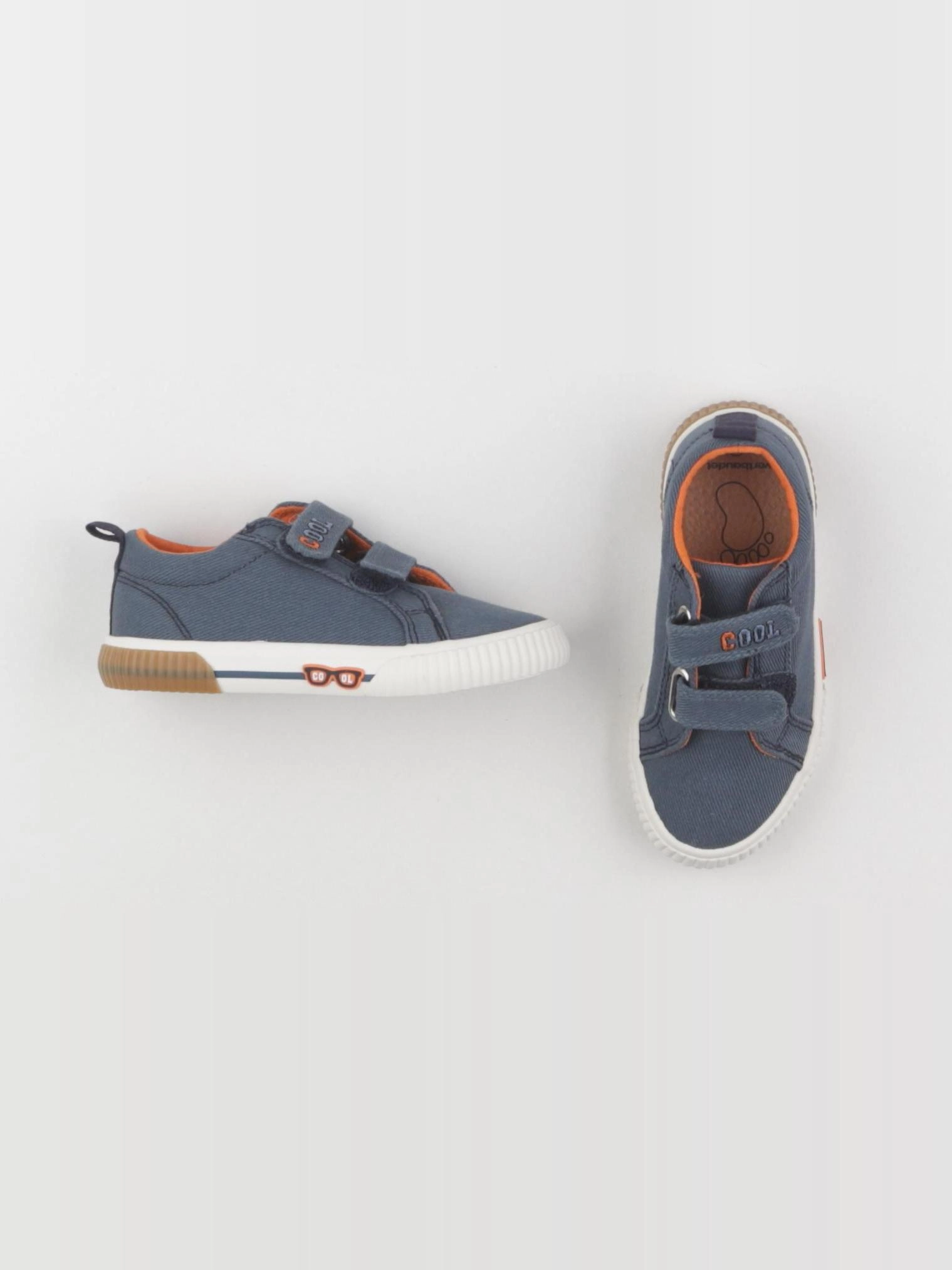 Vertbaudet - tennis à scratch/ lacets bleu - pointure 26