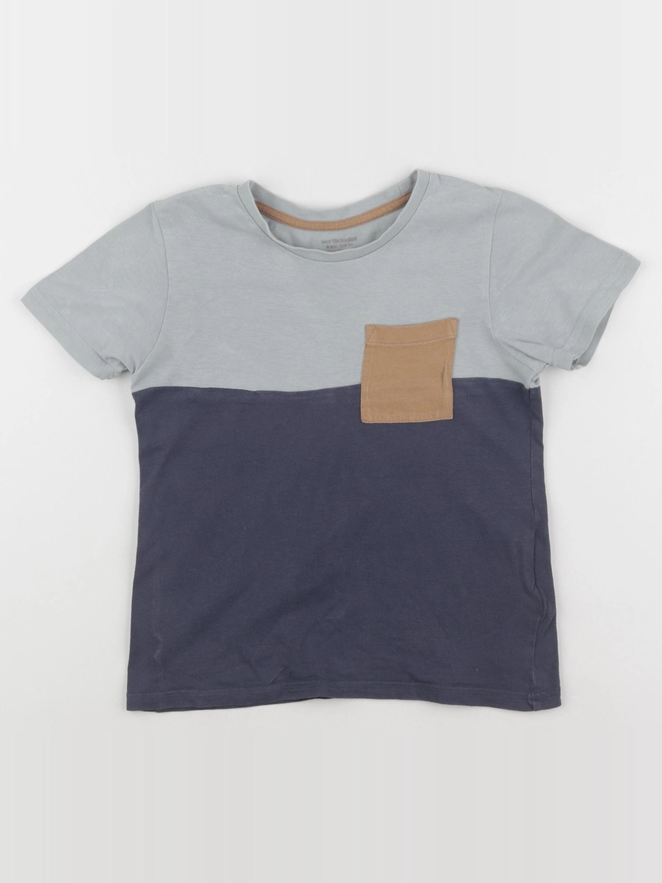 Vertbaudet - tee-shirt bleu - 6 ans