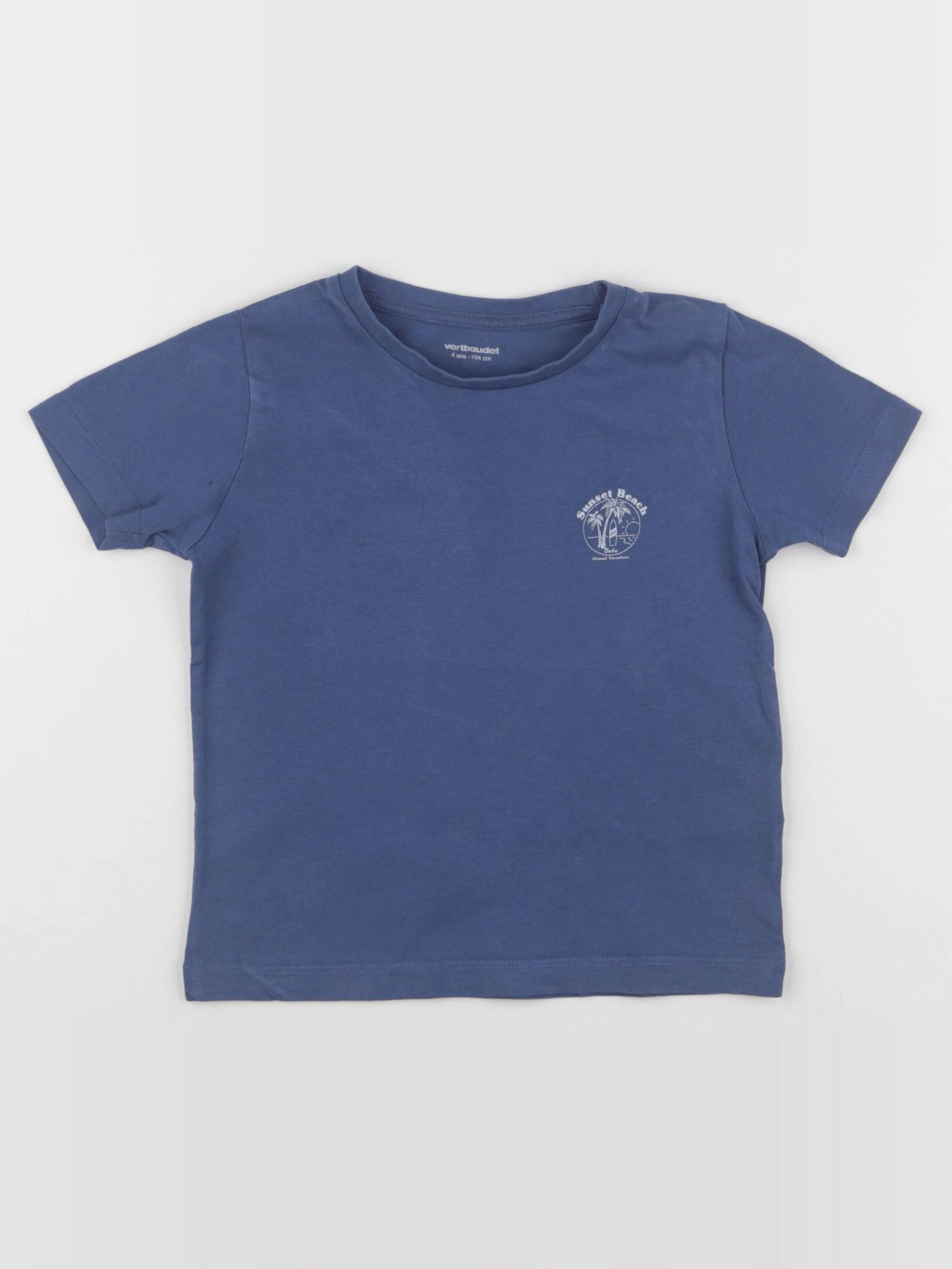 Vertbaudet - tee-shirt bleu - 4 ans