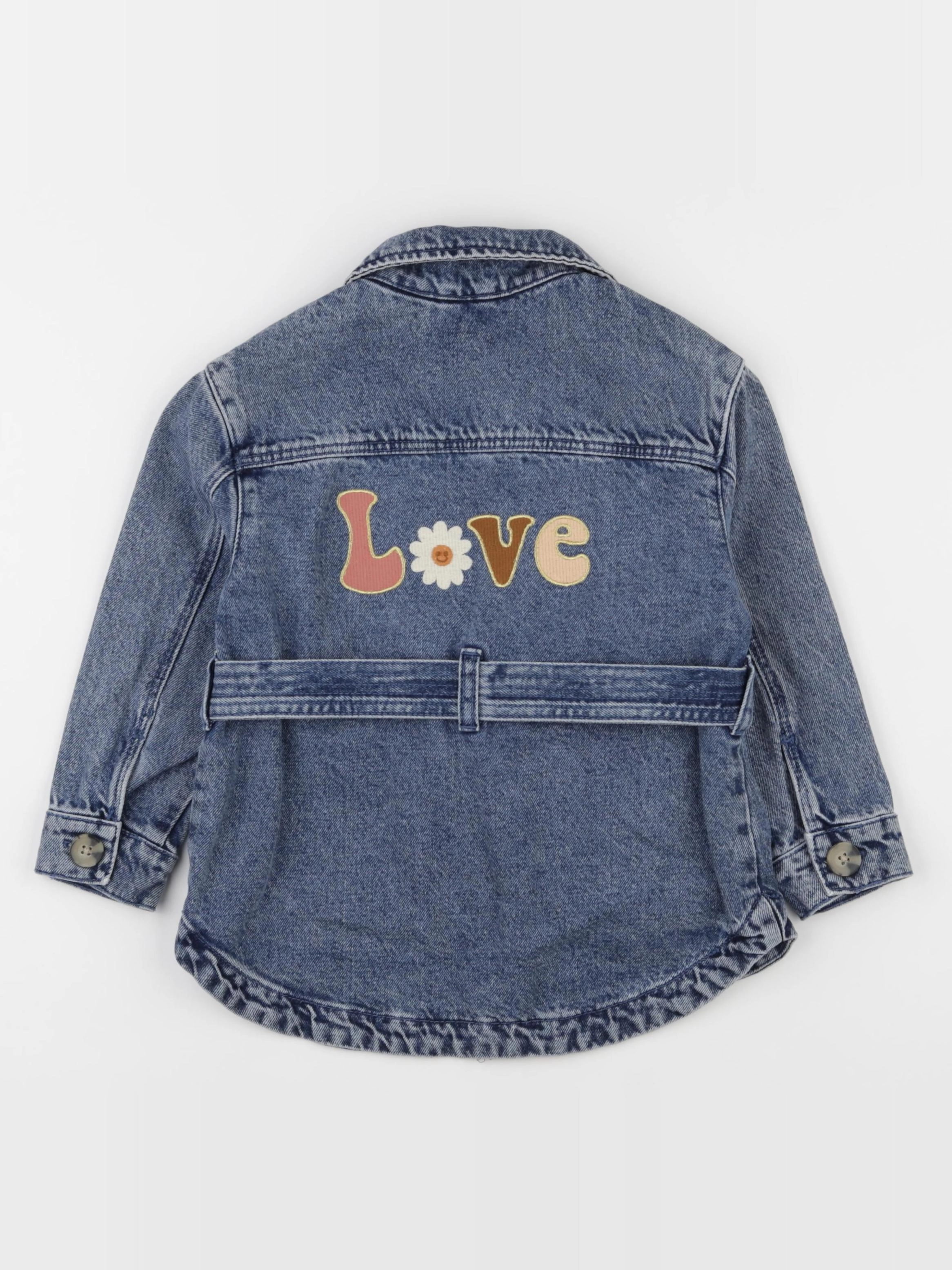 Vertbaudet - veste imprimé au dos bleu - 5 ans
