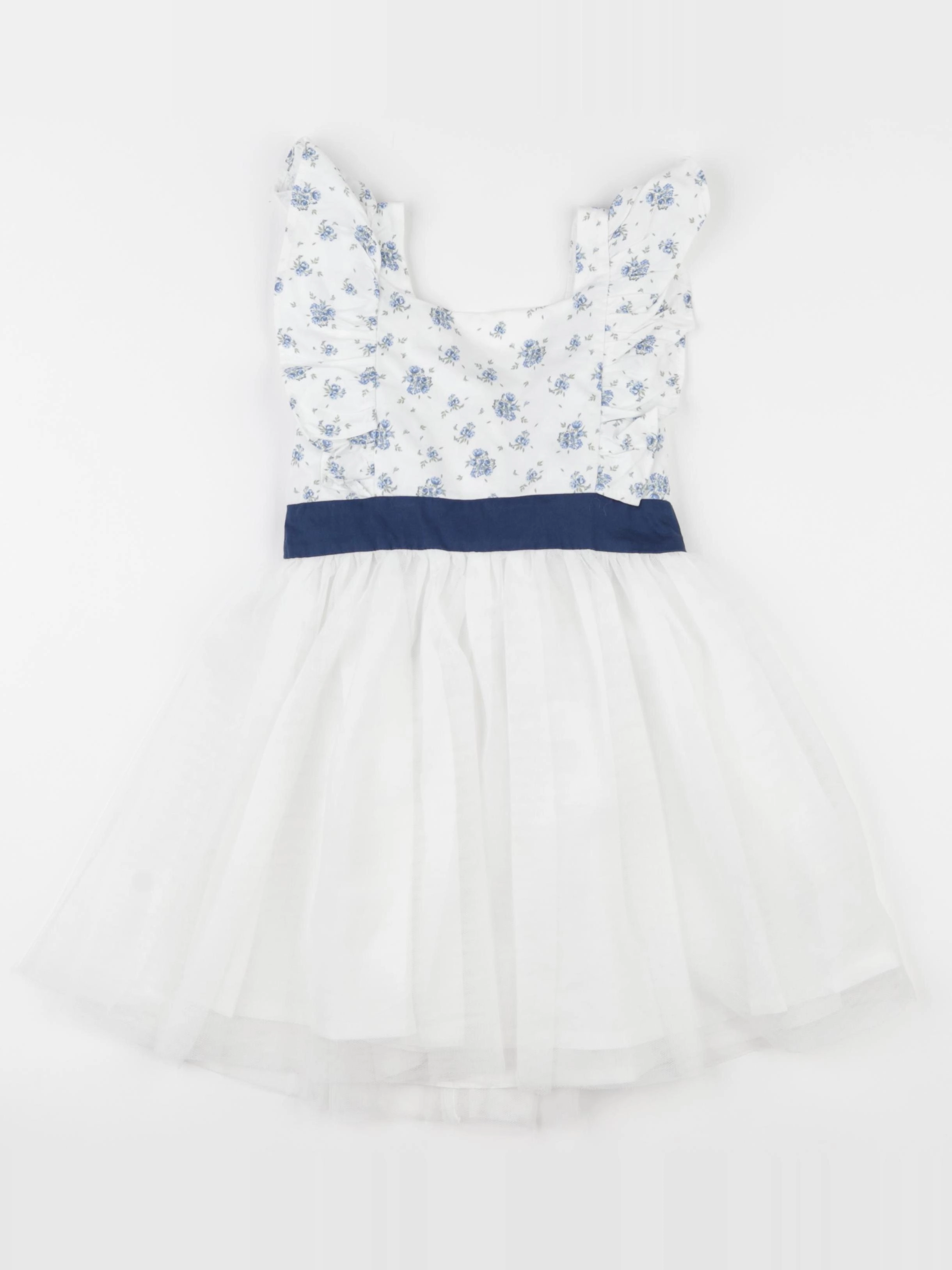 Vertbaudet - robe blanc, bleu - 4 ans