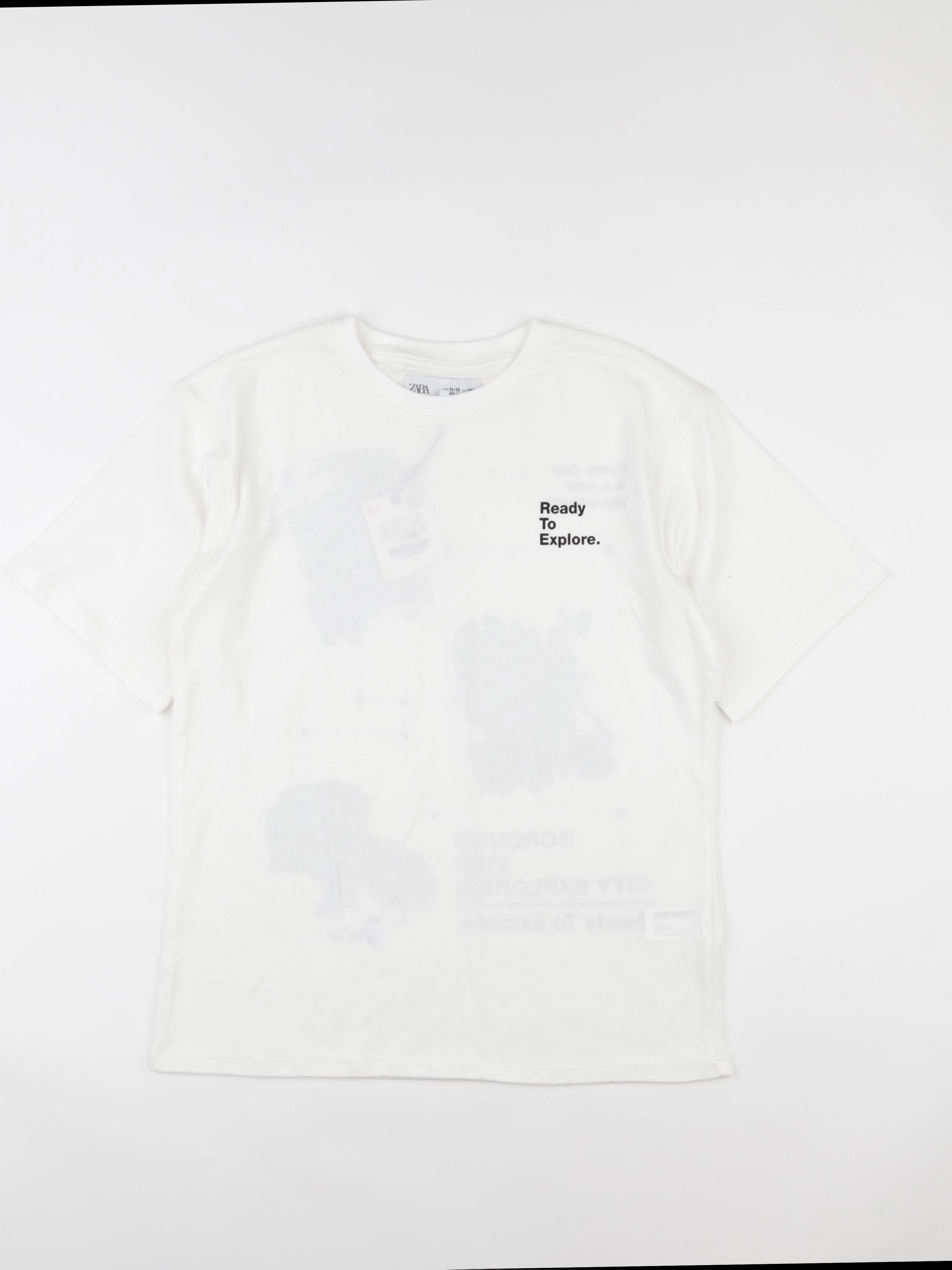 Zara - tee-shirt blanc - 11/12 ans