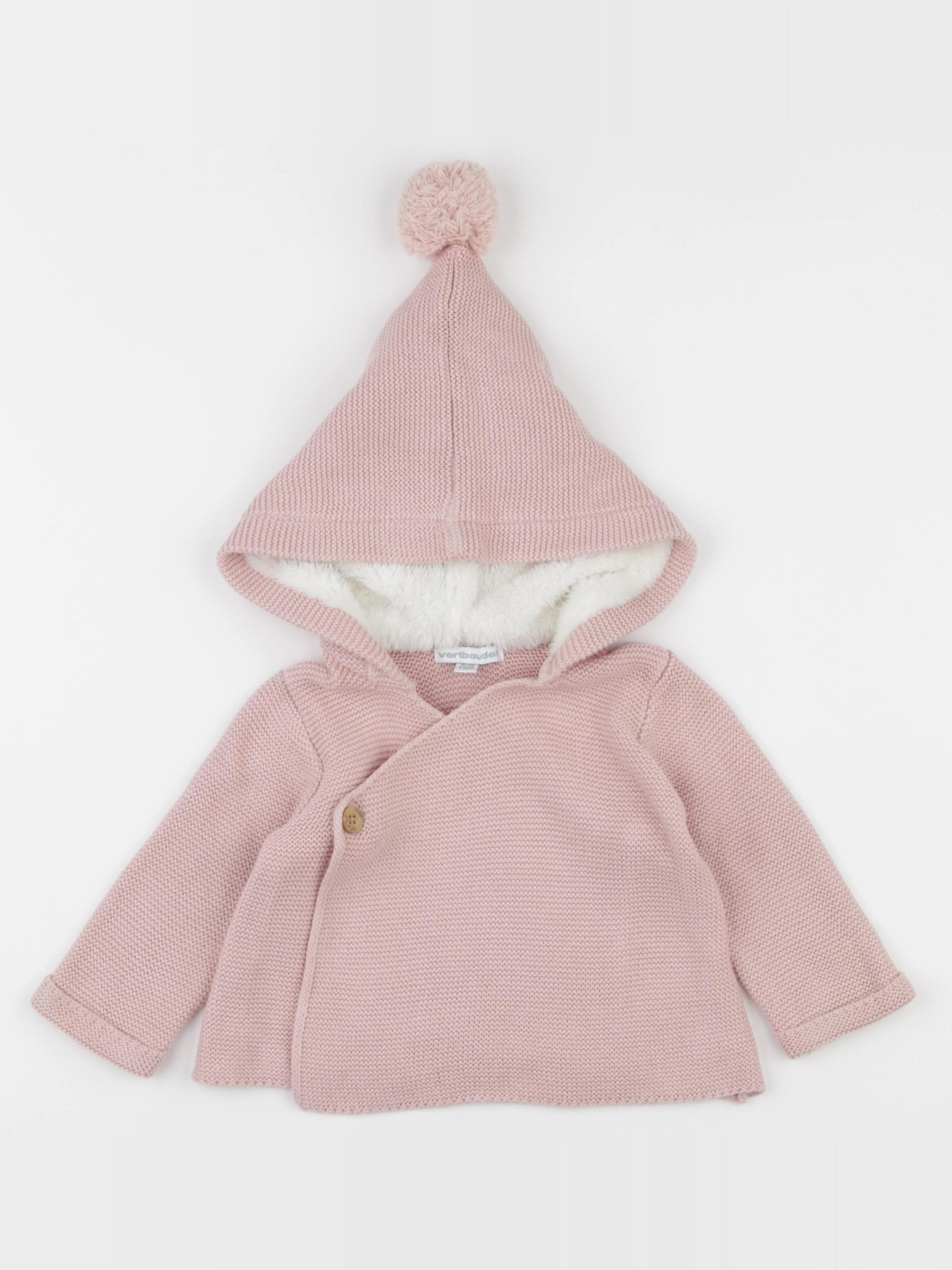 Vertbaudet - gilet rose - 6 mois