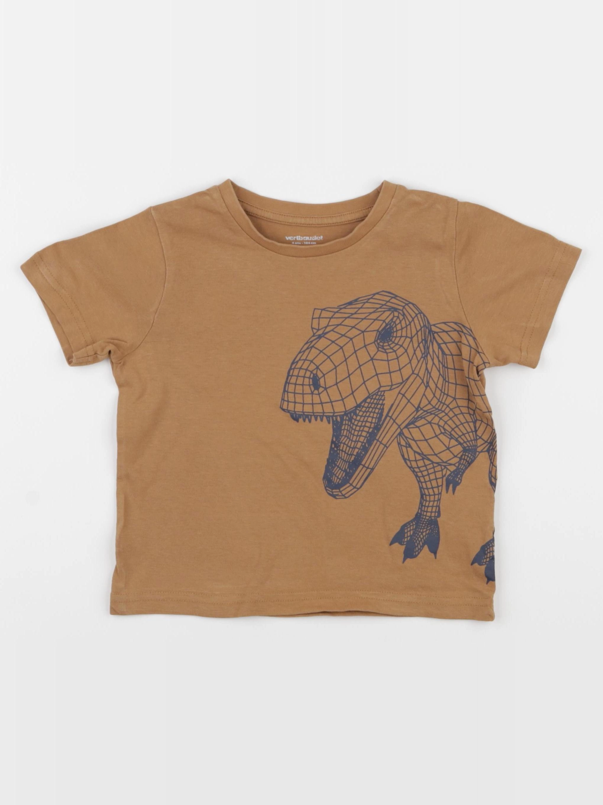 Vertbaudet - tee-shirt marron - 4 ans