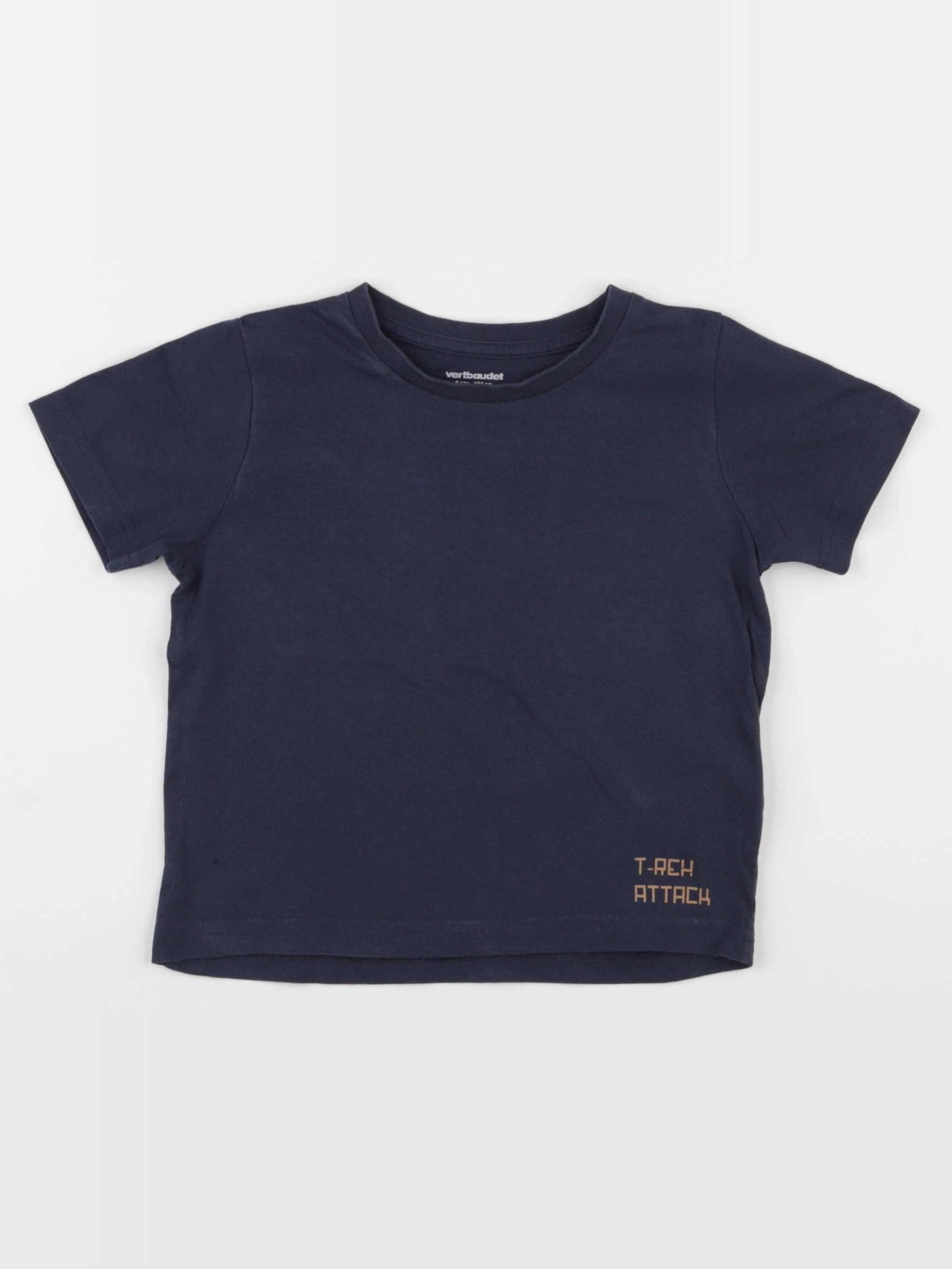 Vertbaudet - tee-shirt bleu - 4 ans