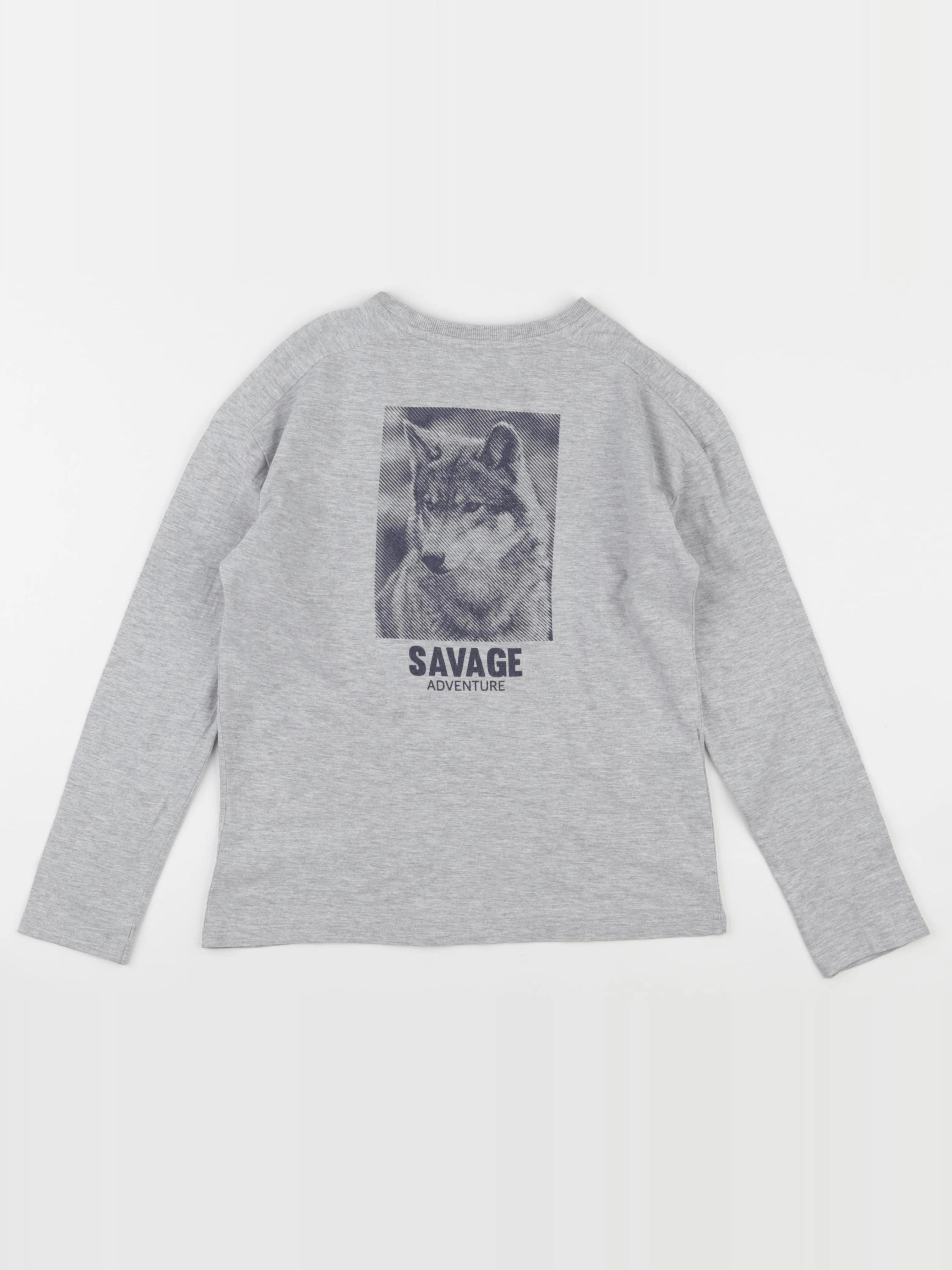 Mango - tee-shirt gris - 9/10 ans