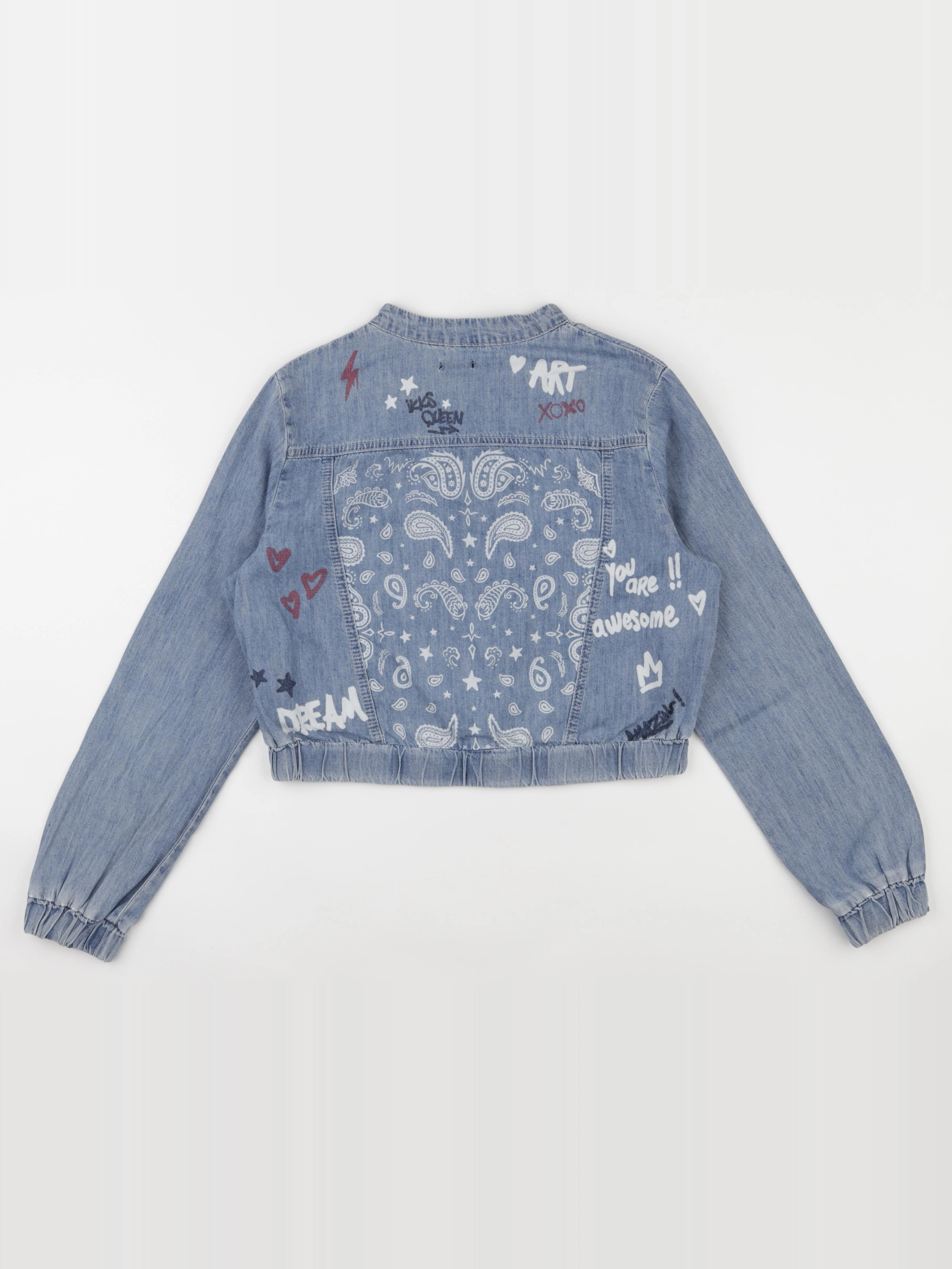 IKKS - veste imprimé au dos bleu - 12 ans