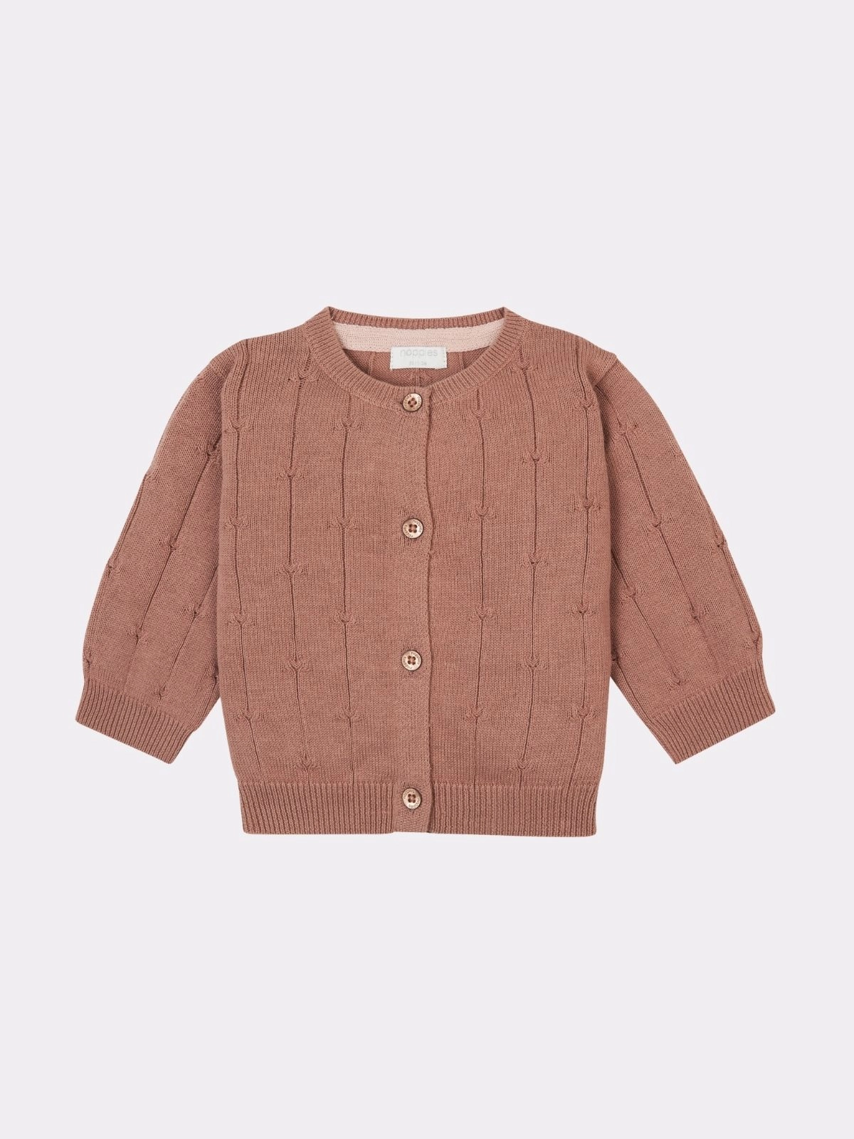 Noppies - gilet FRONDES rose - 1 mois