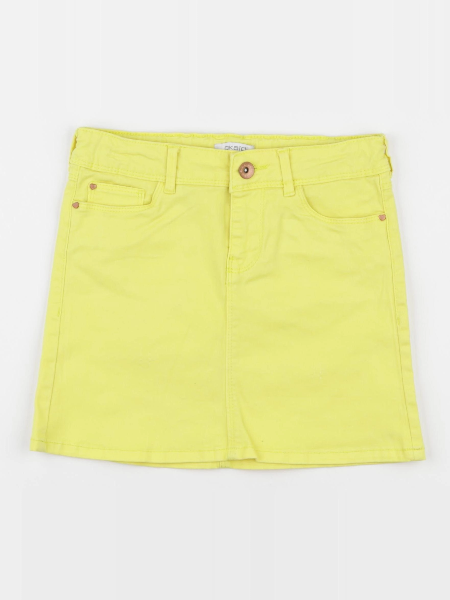 Okaidi - jupe jaune fluo - 8 ans