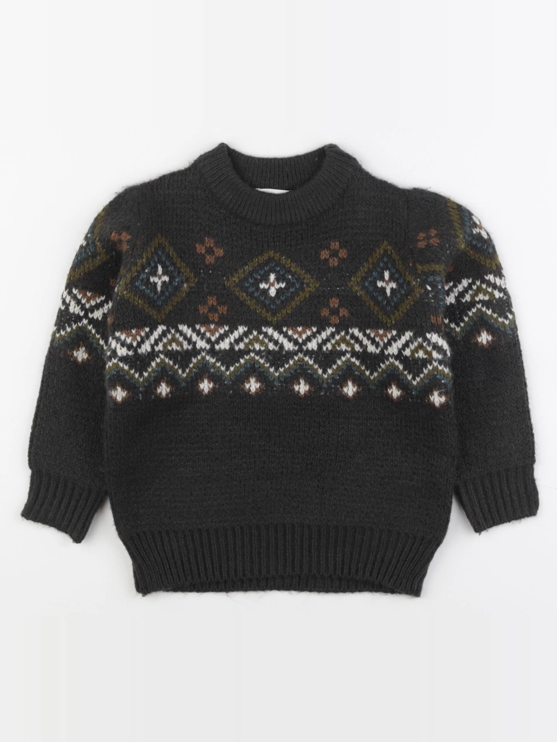 Vertbaudet - pull gris - 4 ans