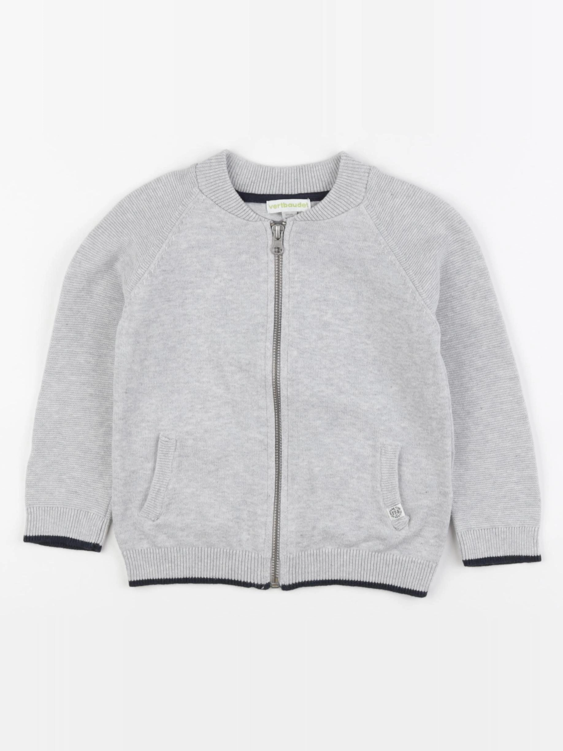 Vertbaudet - gilet gris - 3 ans