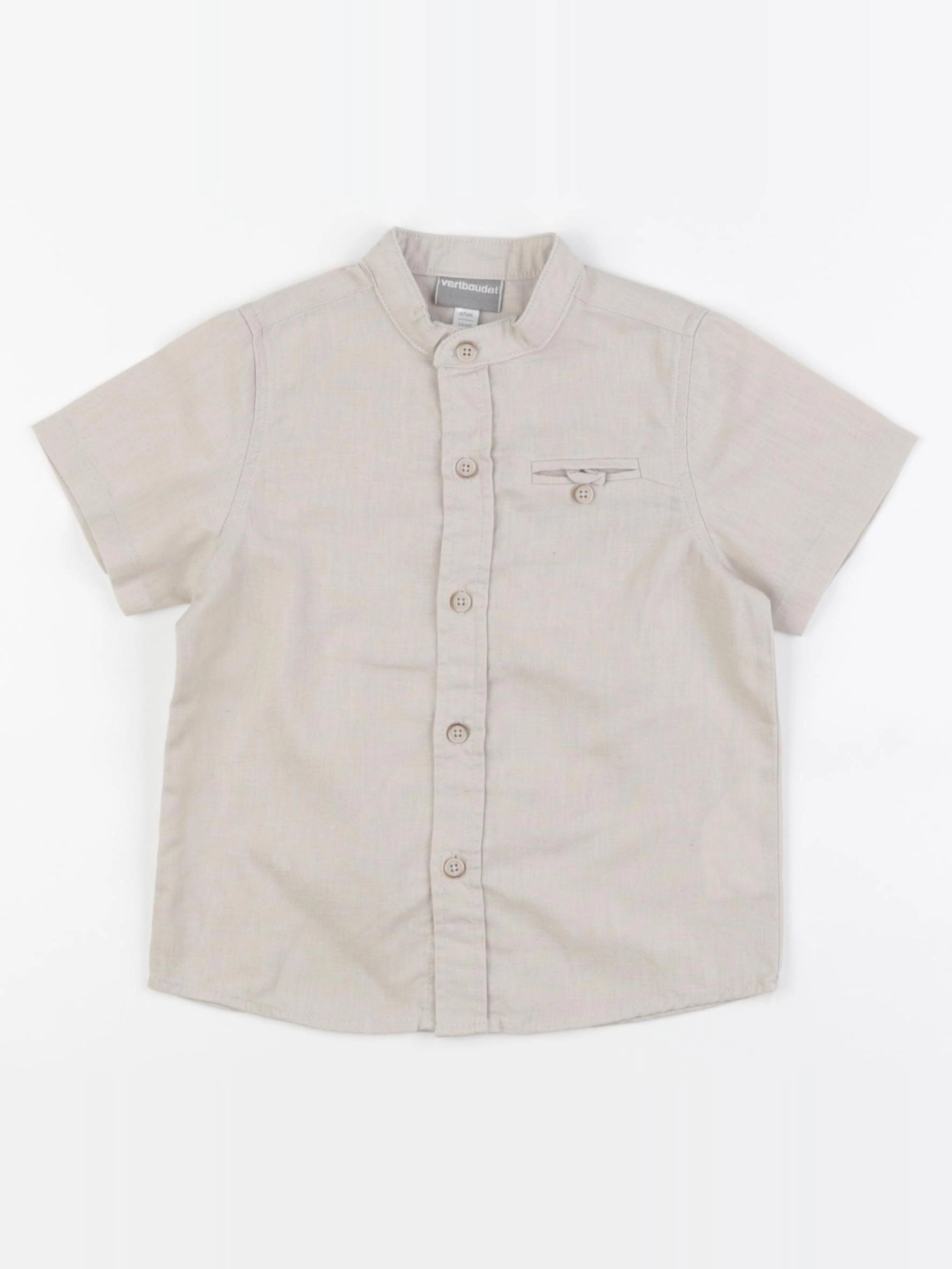 Vertbaudet - chemise beige - 3 ans