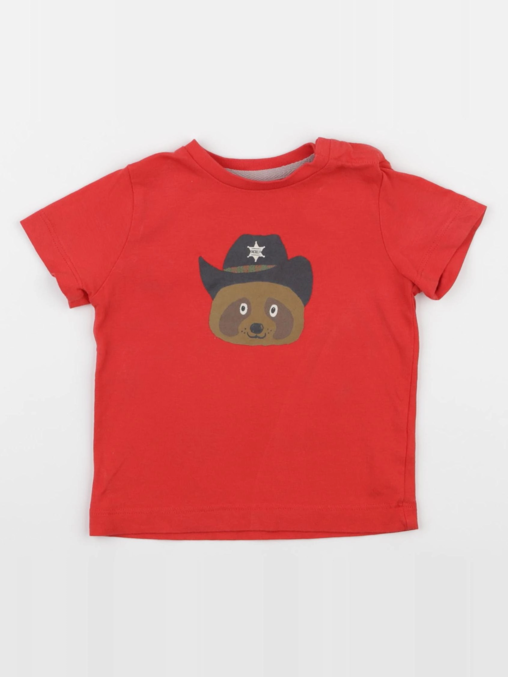 Boutchou - tee-shirt rouge - 9 mois