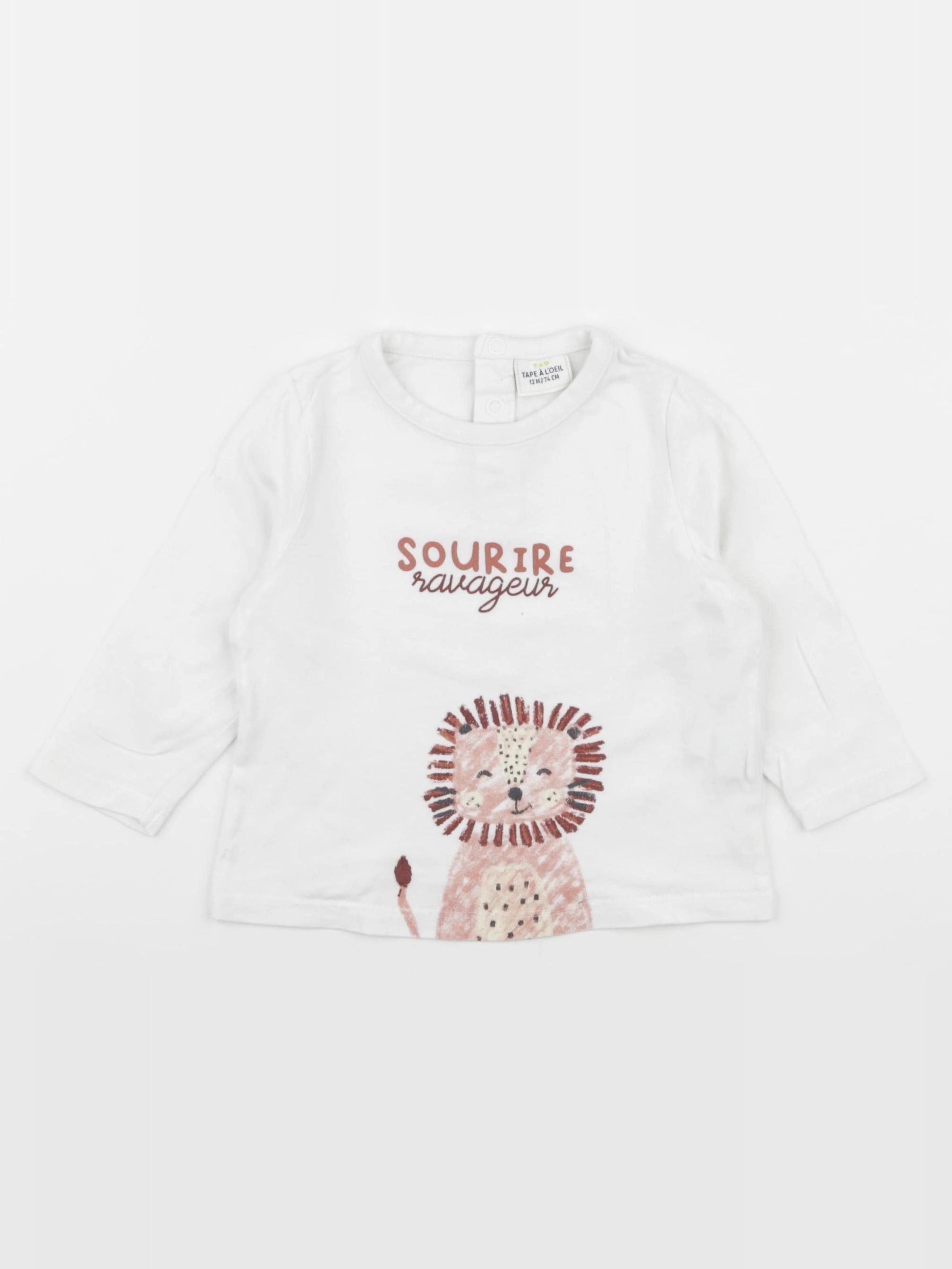 Tape à l'oeil - tee-shirt blanc - 12 mois