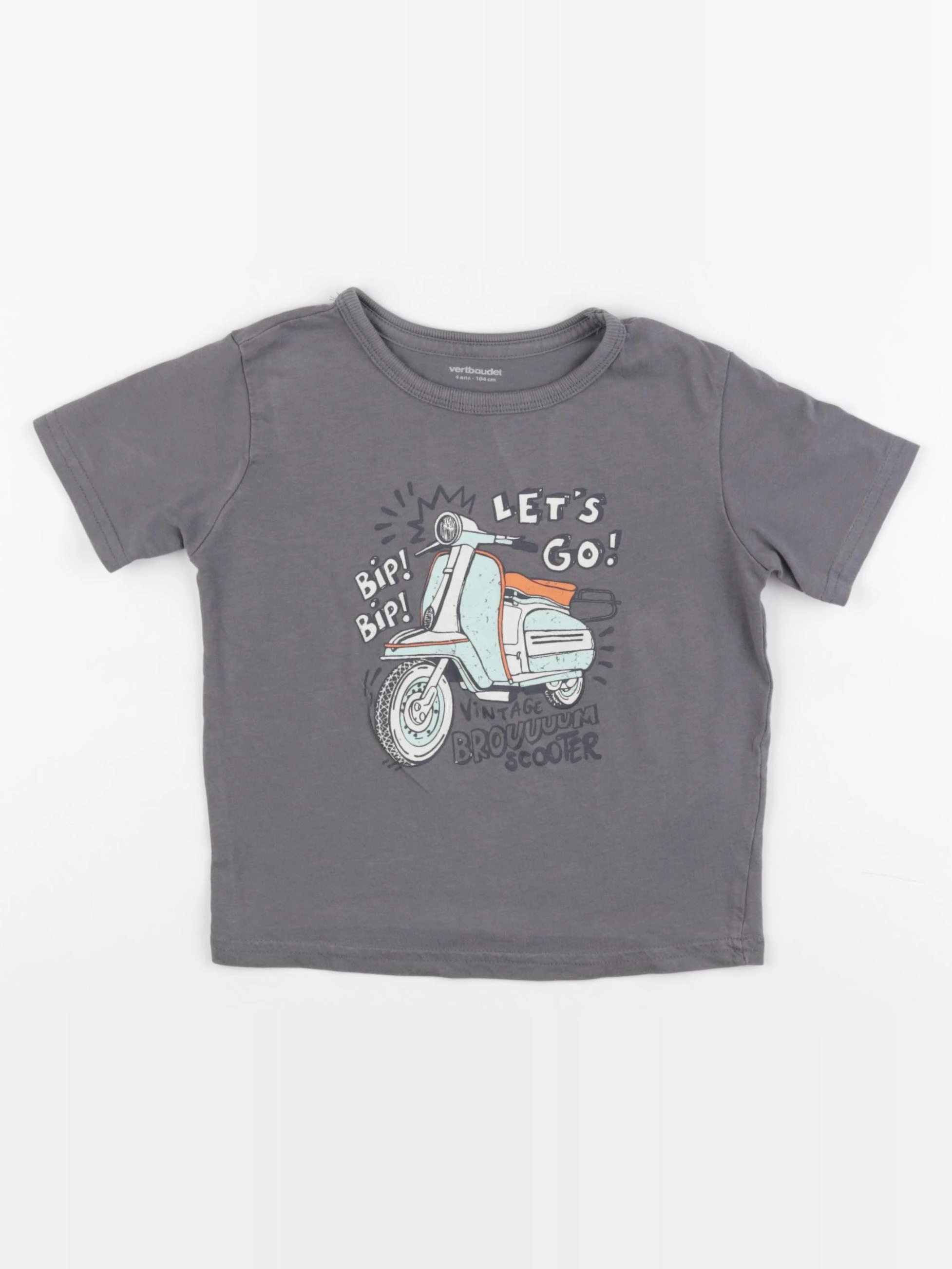 Vertbaudet - tee-shirt gris - 4 ans
