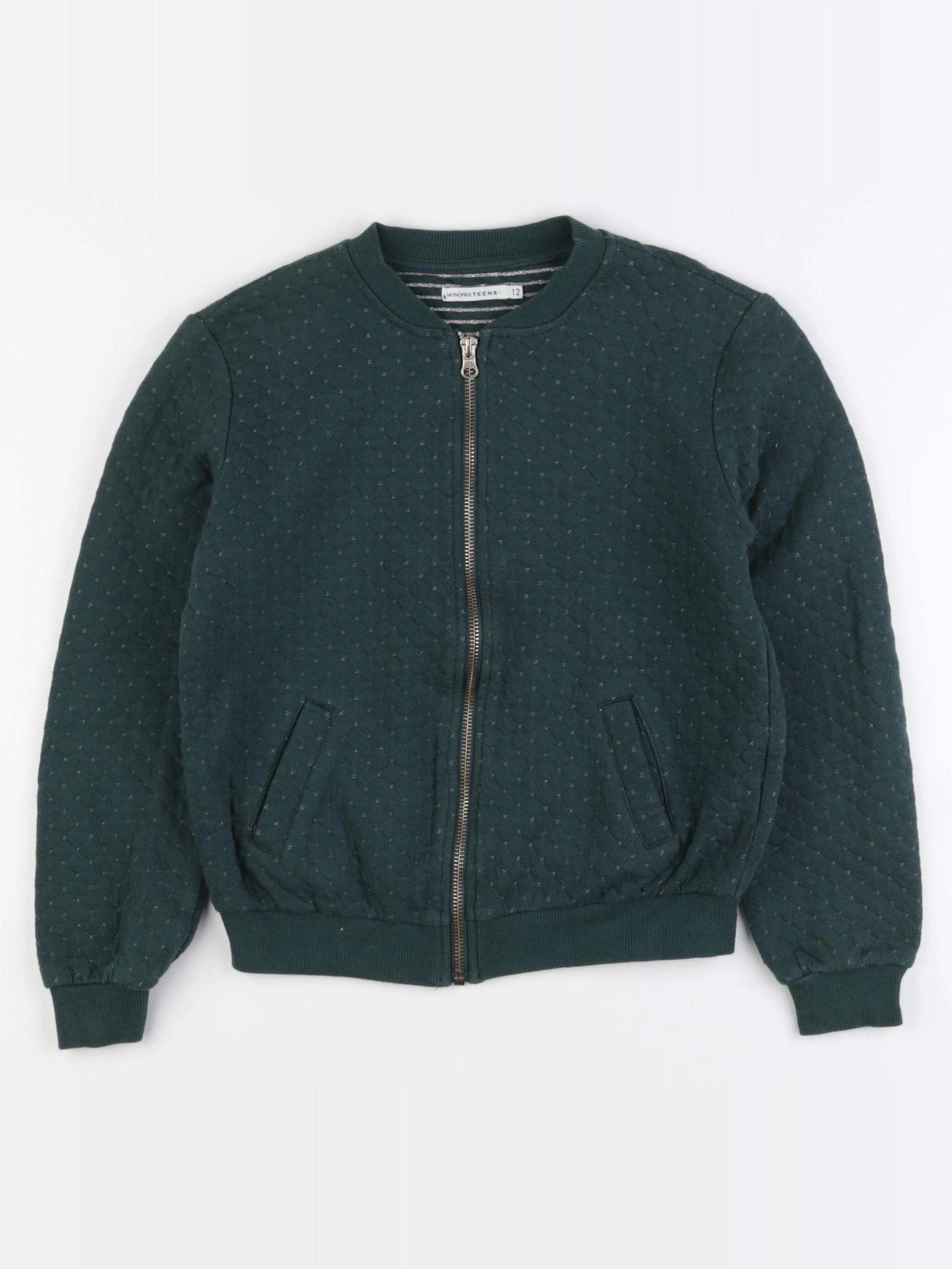 Monoprix - sweat vert - 12 ans