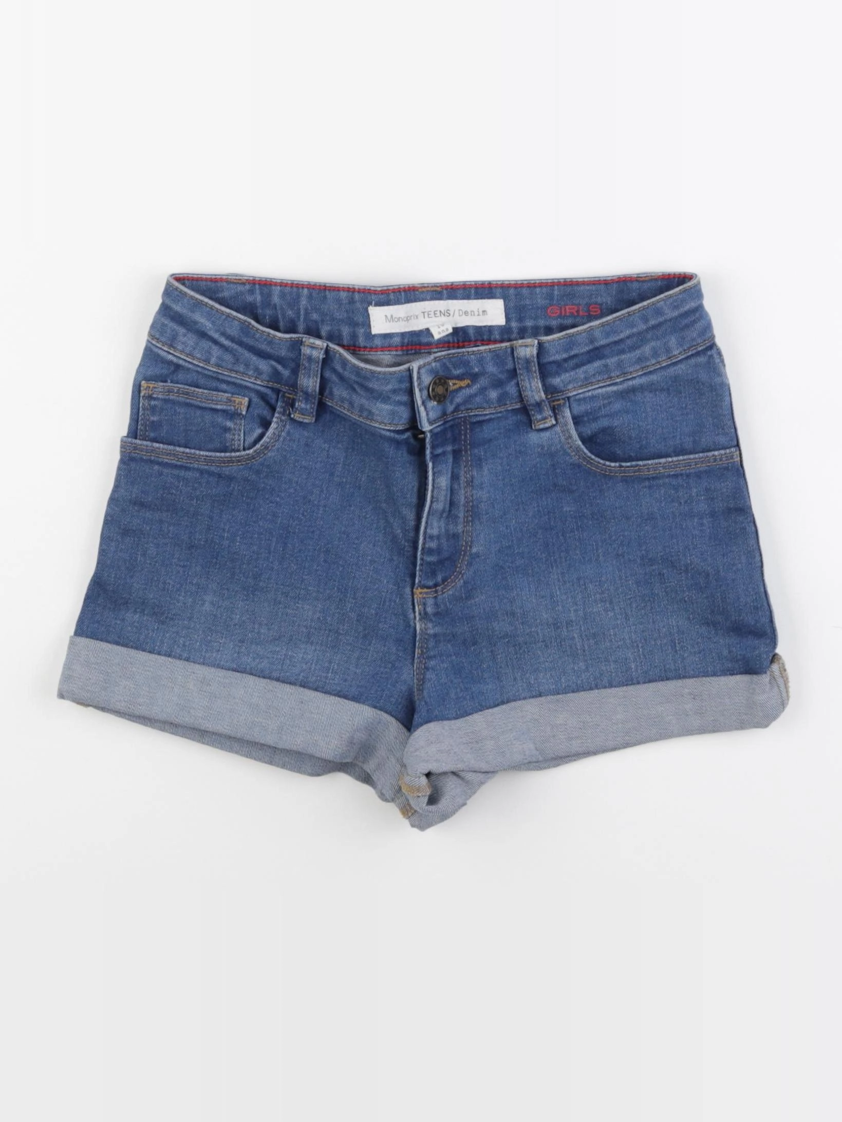 Monoprix - short bleu - 10 ans