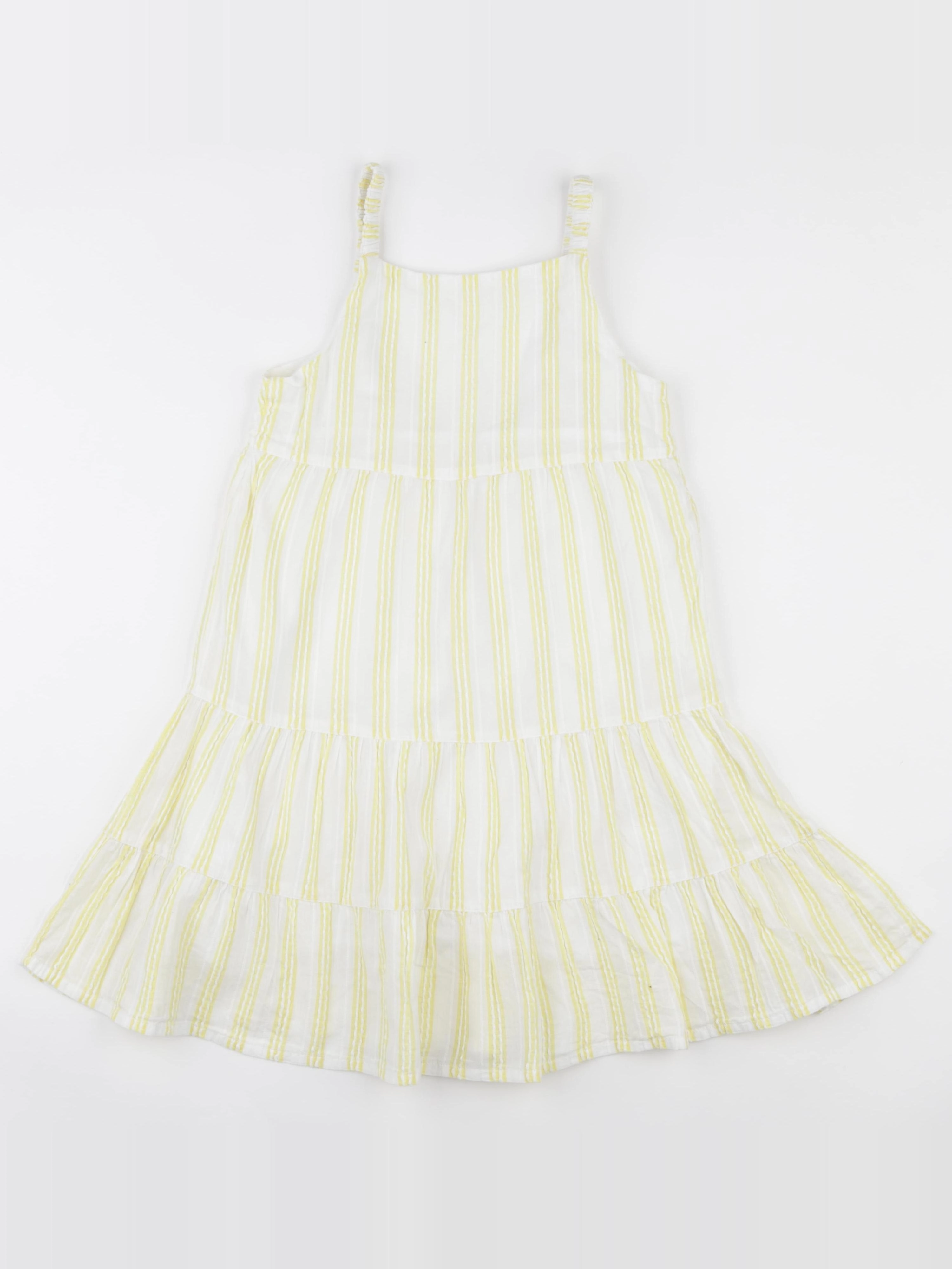 Mango - robe blanc, jaune - 9 ans