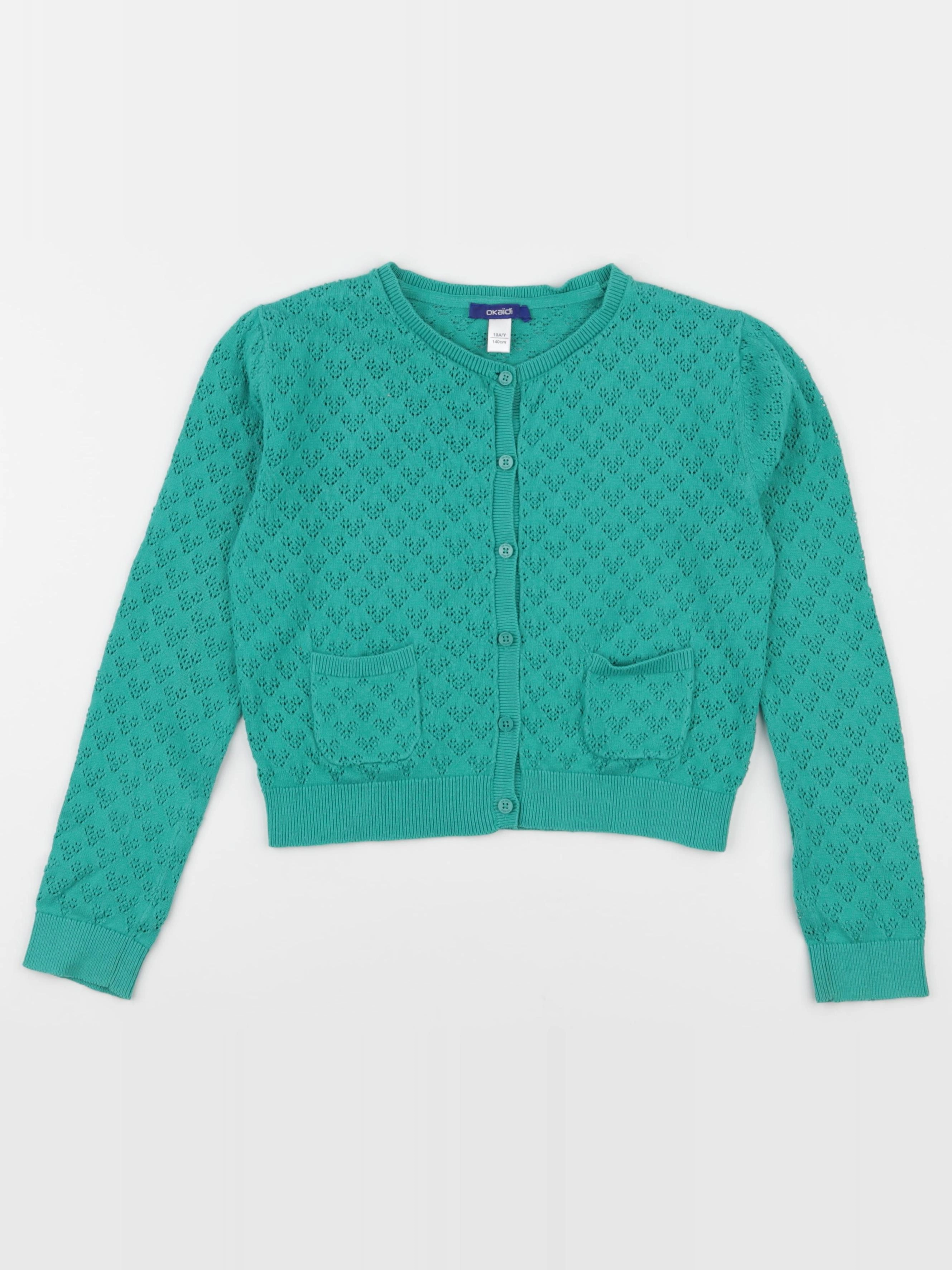Okaidi - gilet vert - 10 ans