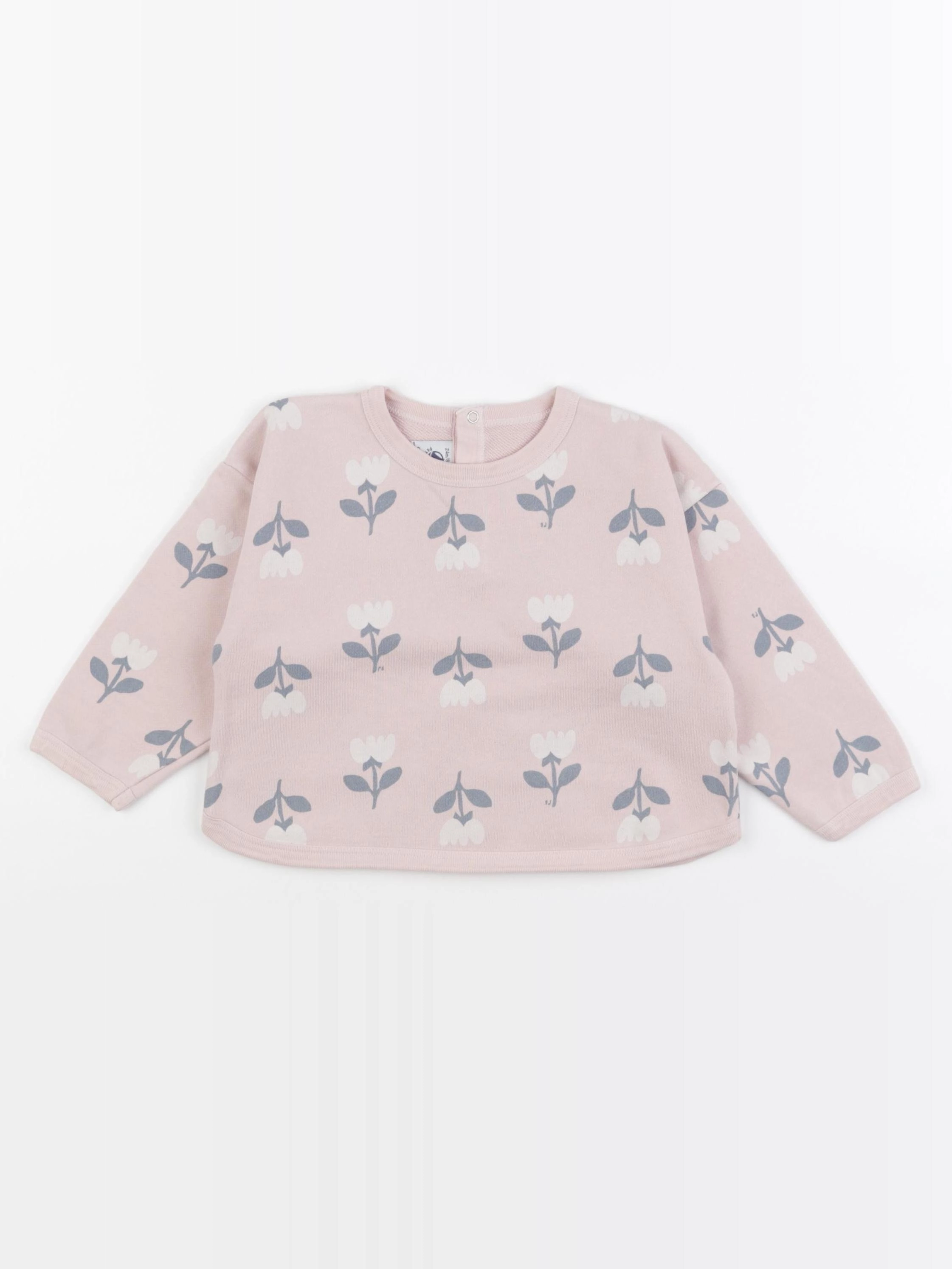 Petit Bateau - sweat rose - 24 mois