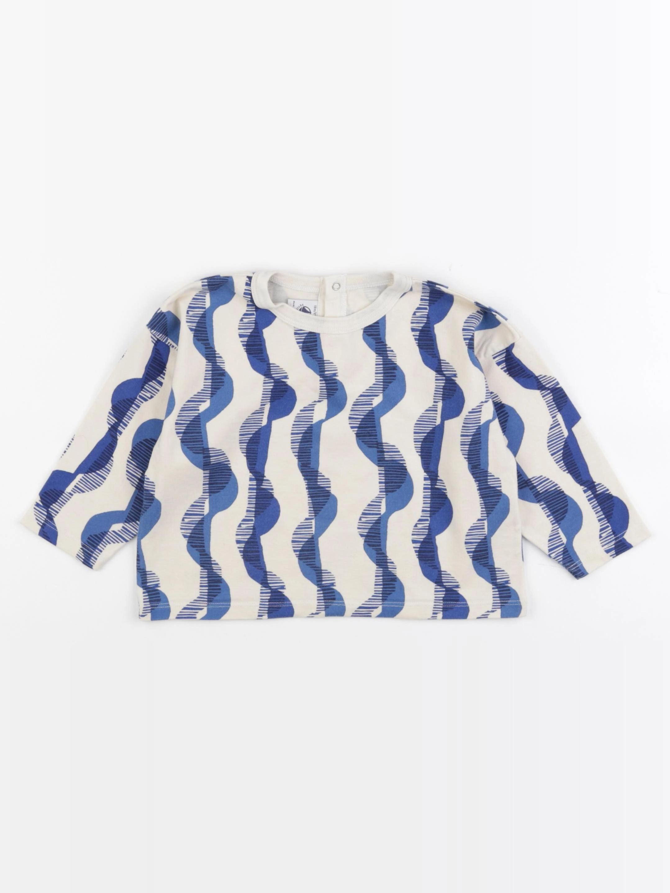 Petit Bateau - tee-shirt bleu - 18 mois