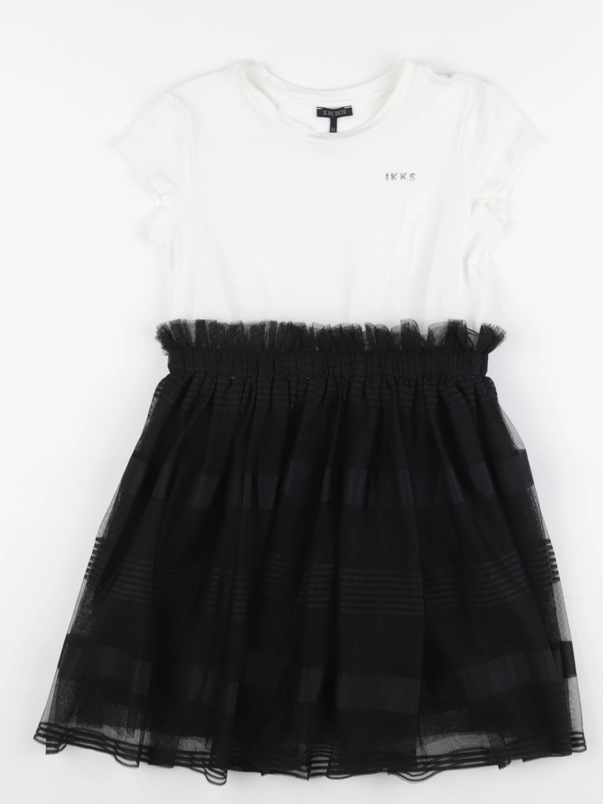 IKKS - robe blanc, noir - 6 ans