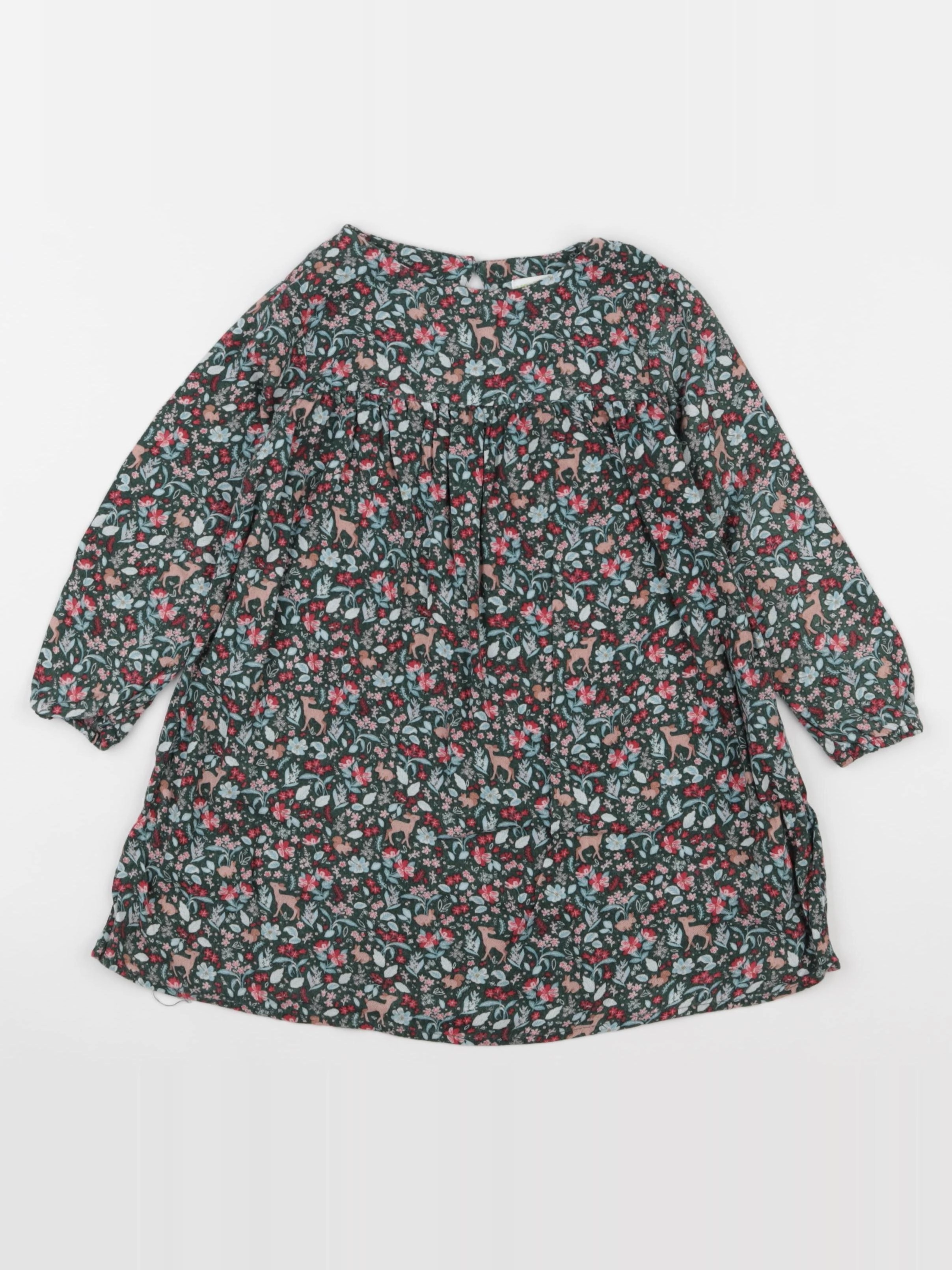 Vertbaudet - robe rose, vert - 3 ans