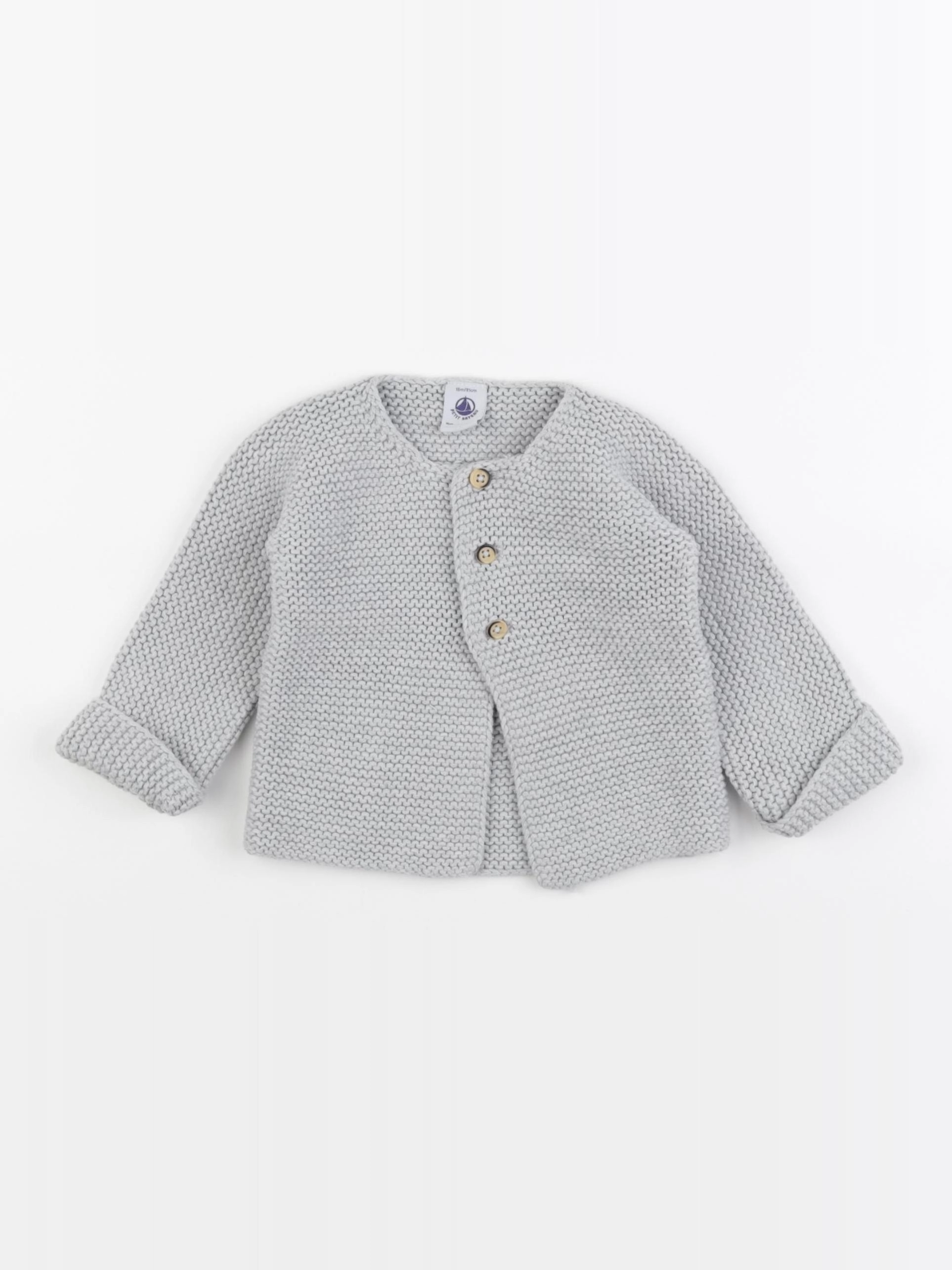 Petit Bateau - gilet gris - 18 mois