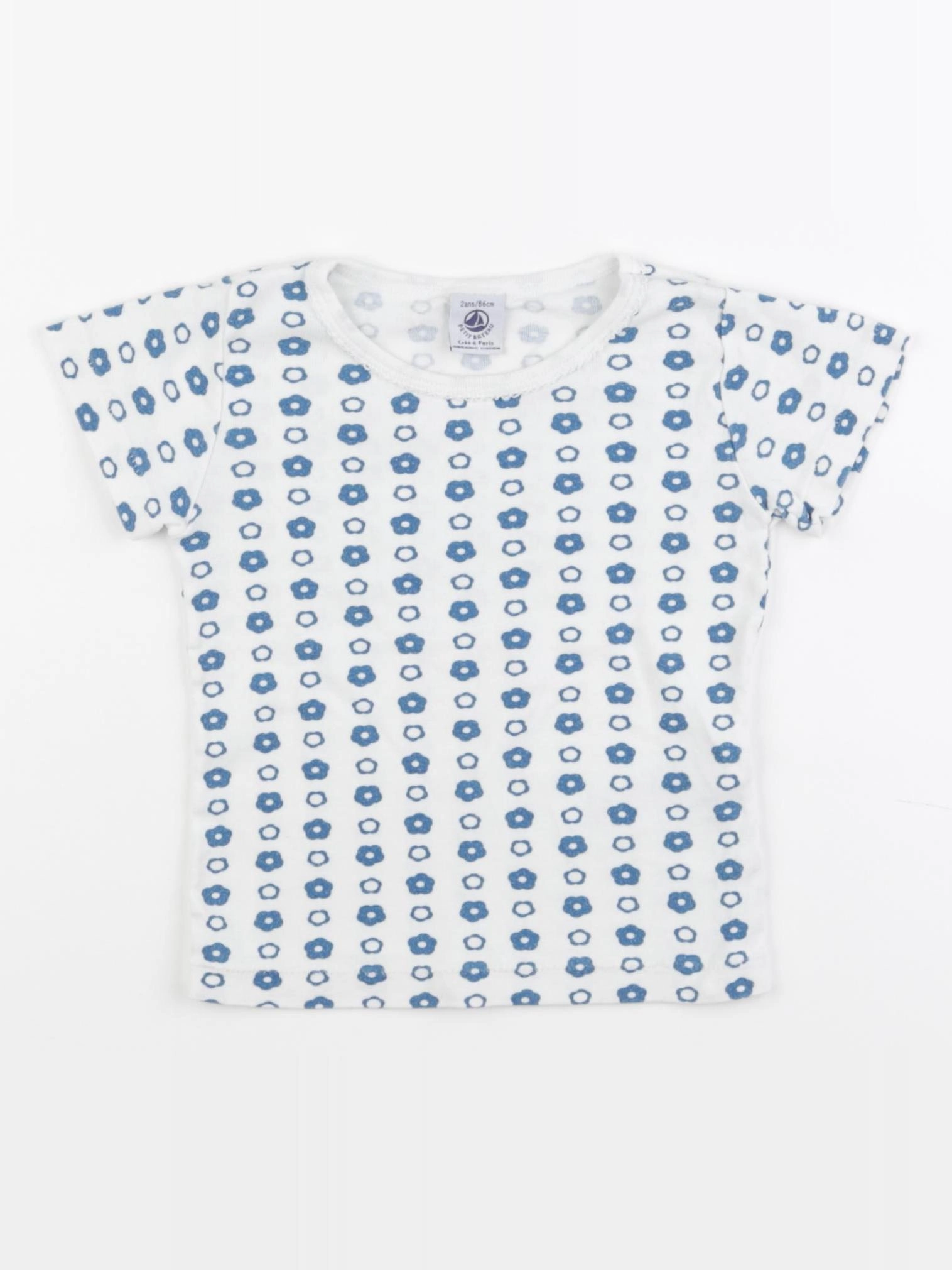 Petit Bateau - maillot de corps bleu - 2 ans