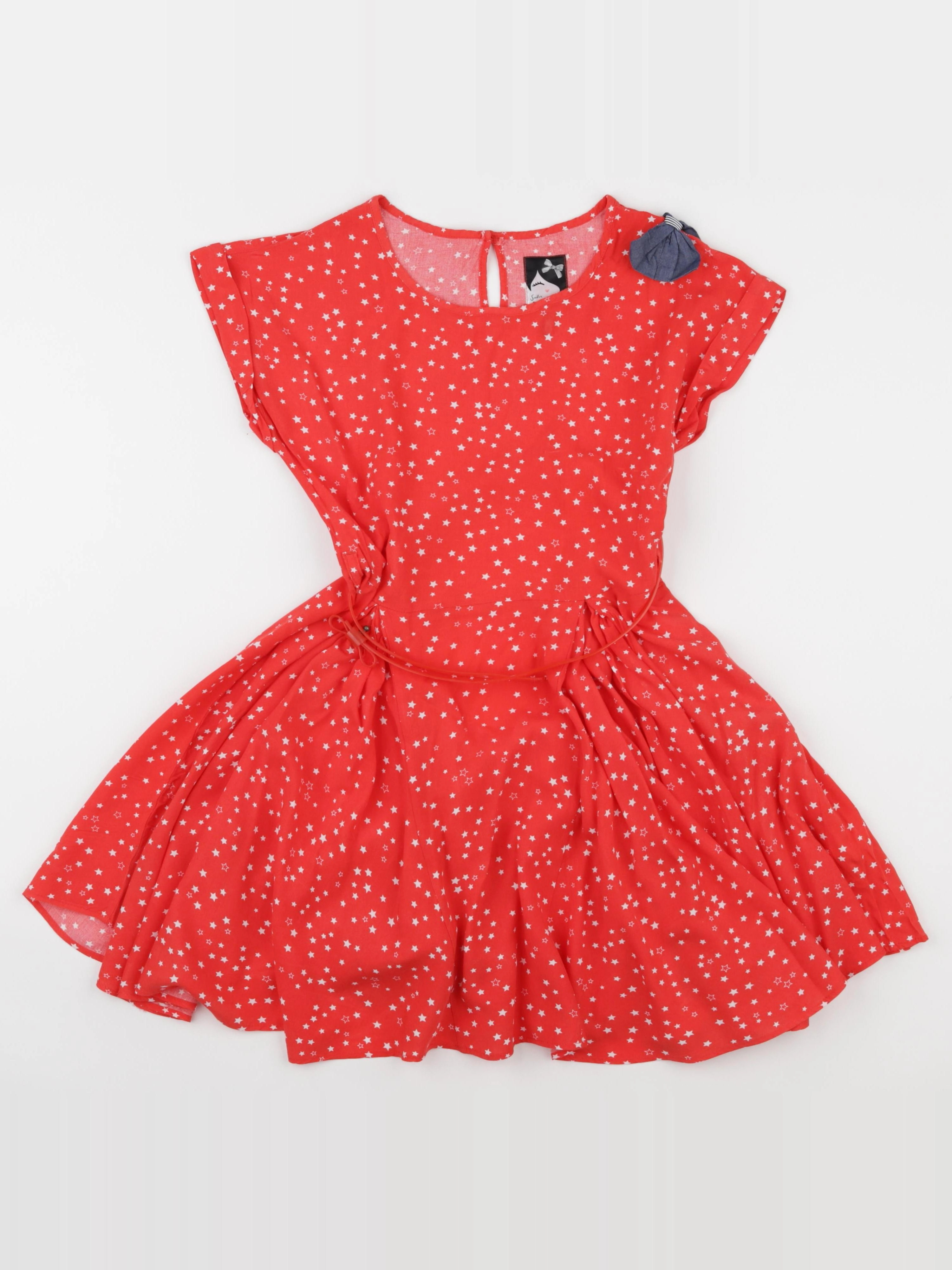 IKKS - robe rouge, blanc - 10 ans