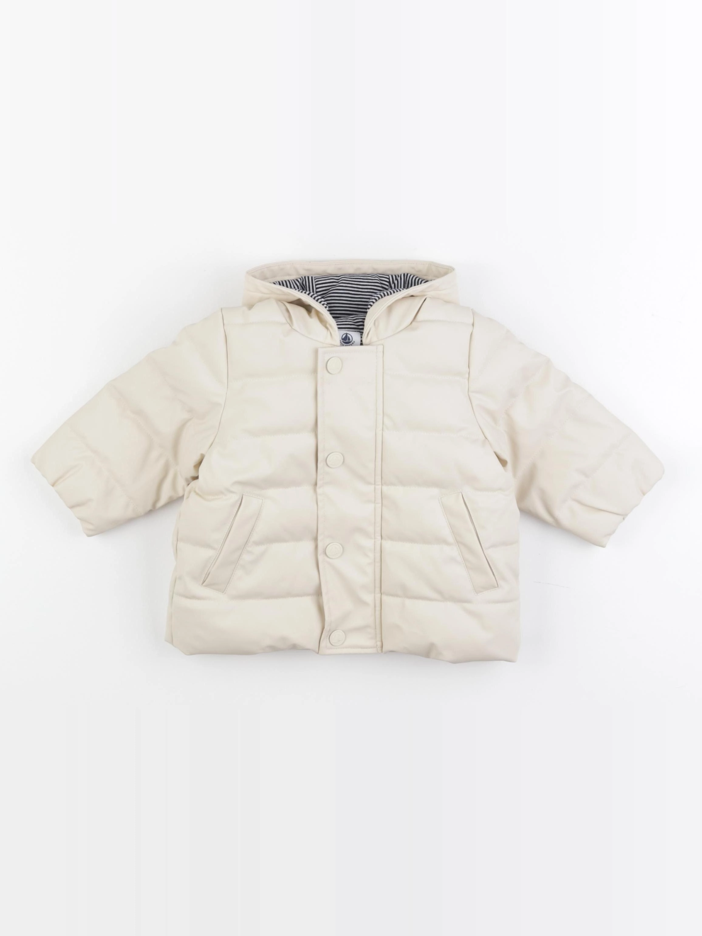 Petit Bateau - doudoune beige - 6 mois
